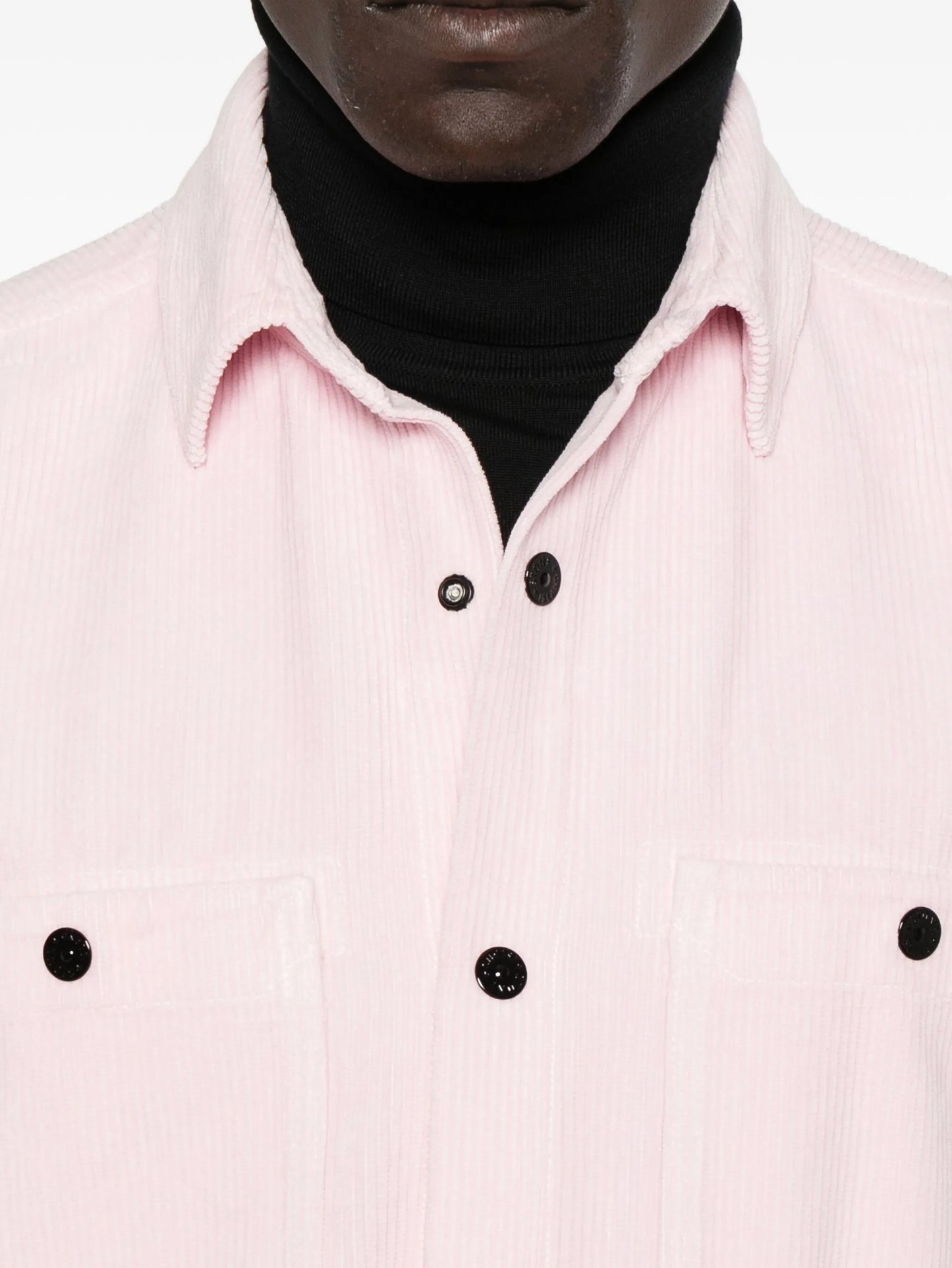 corduroy patch-pocket shirt