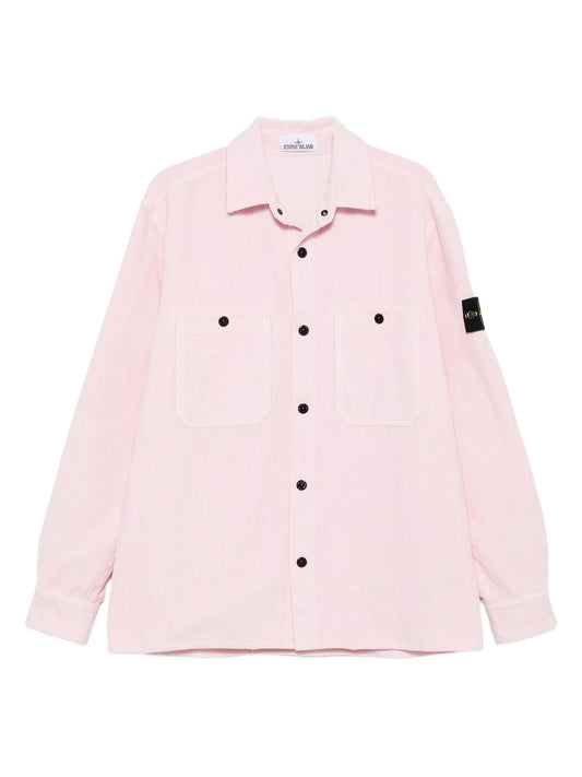 corduroy patch-pocket shirt