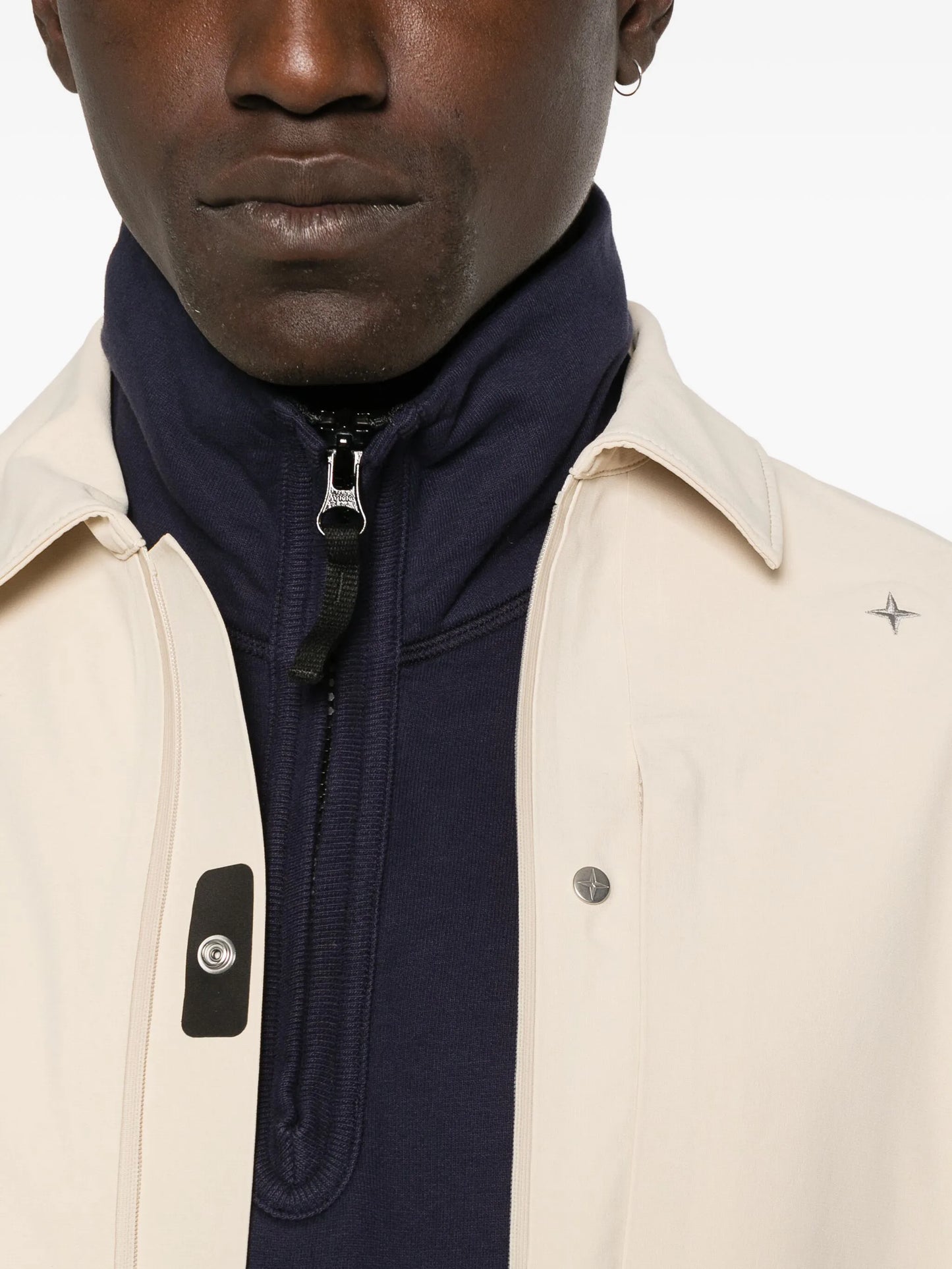 Stellina zip-up shirt jacket