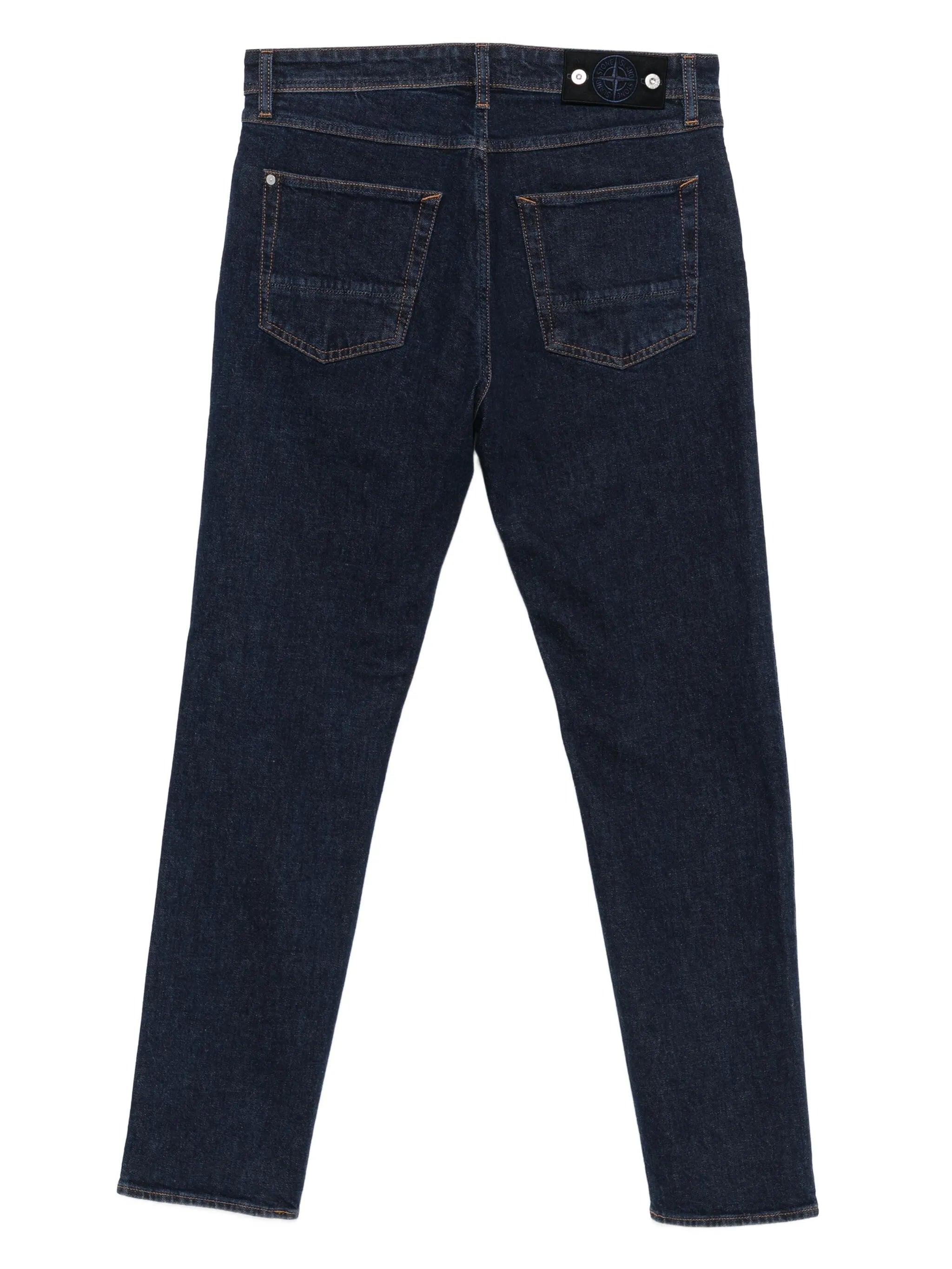 logo-patch straight-leg jeans