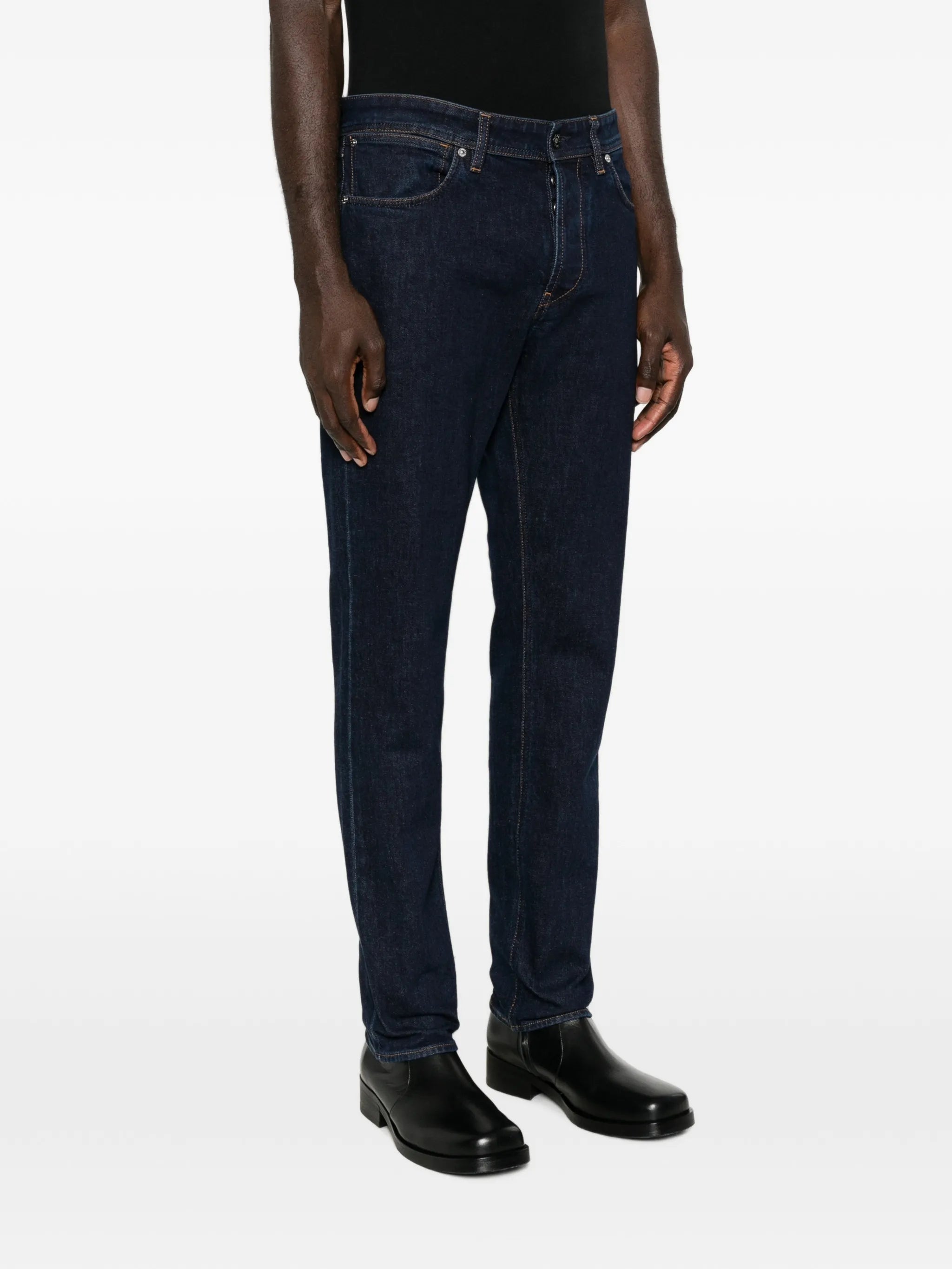 logo-patch straight-leg jeans