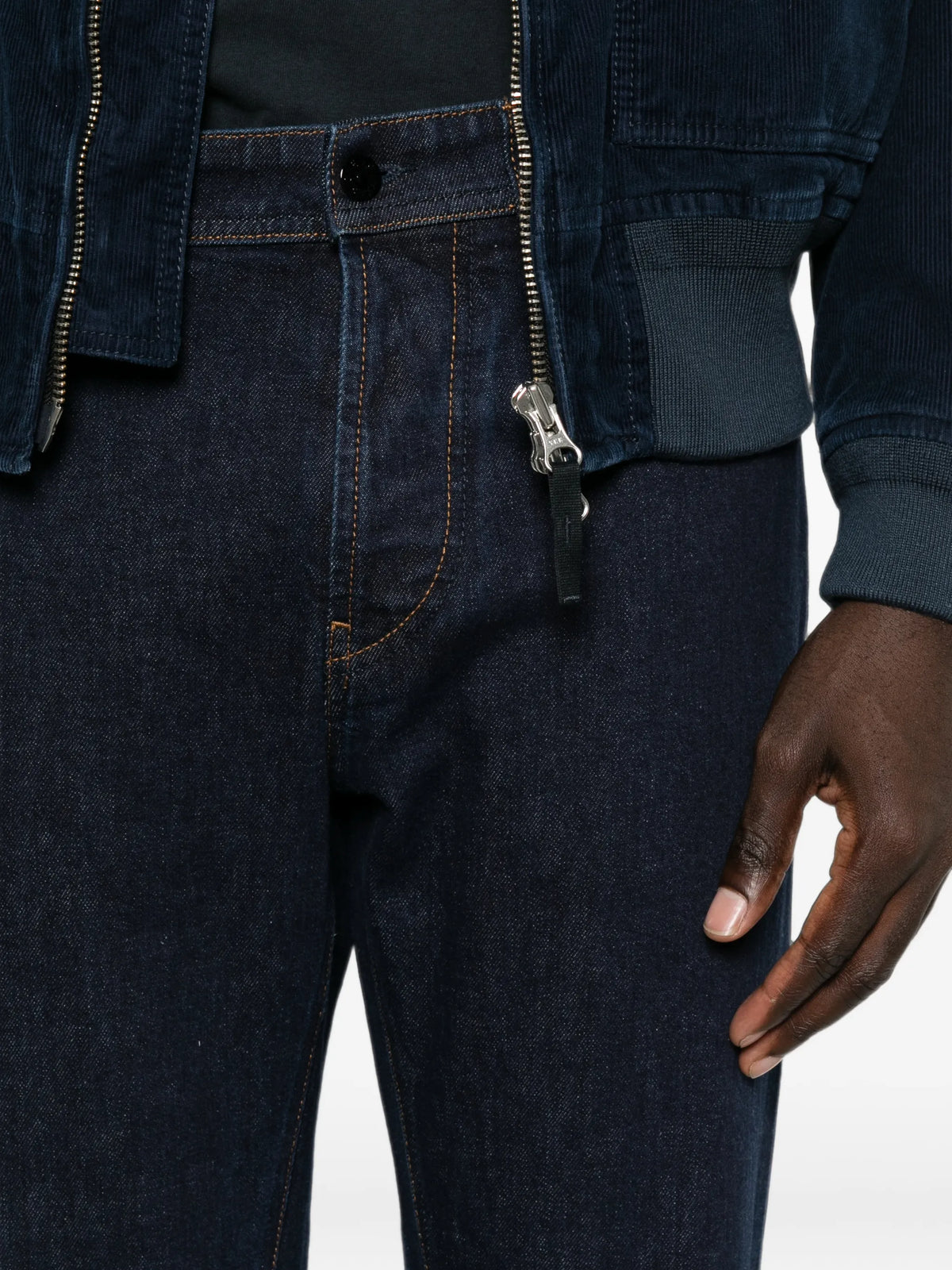 logo-patch straight-leg jeans