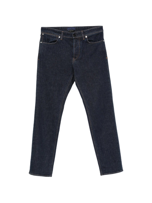 logo-patch straight-leg jeans