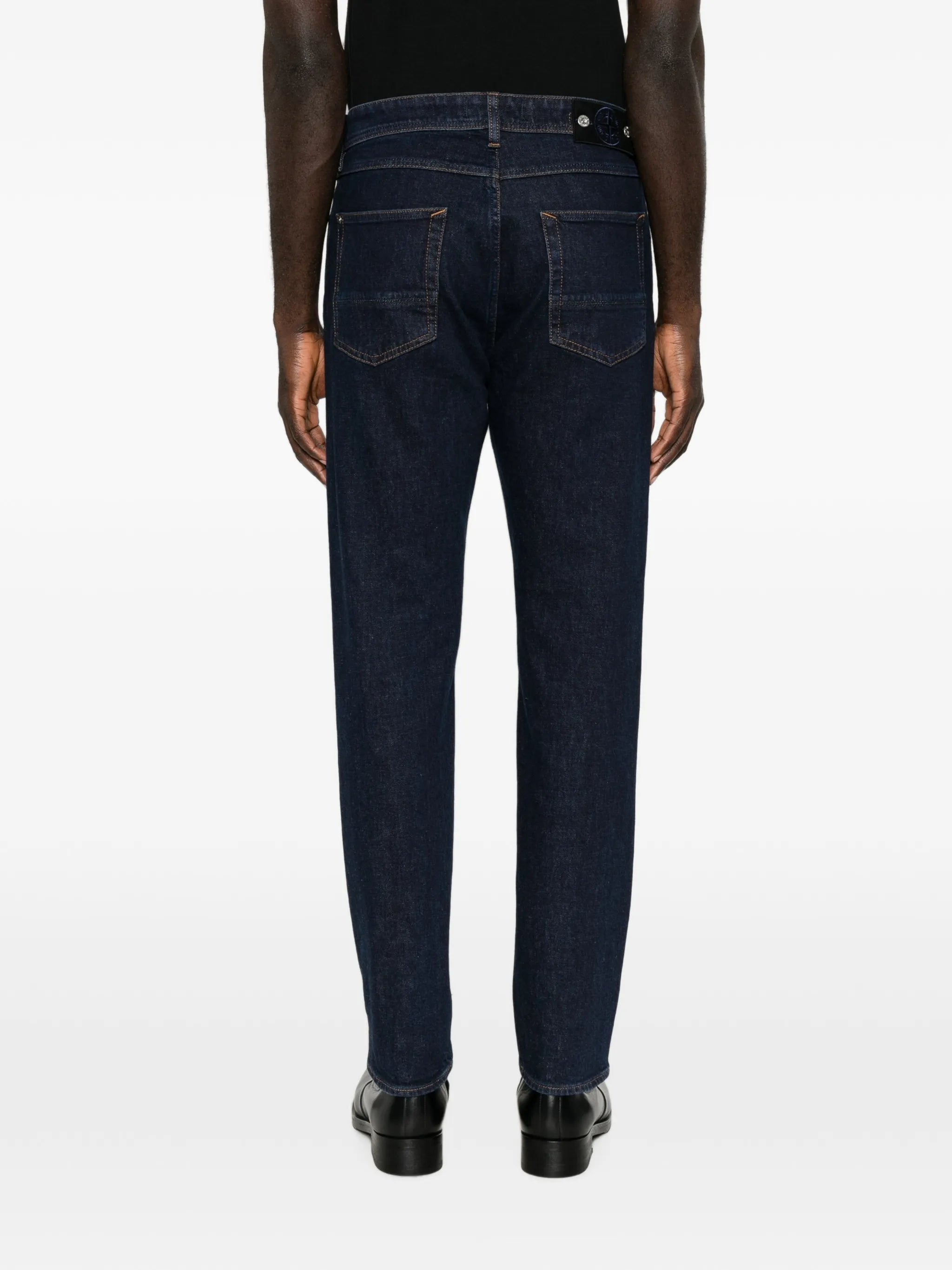 logo-patch straight-leg jeans