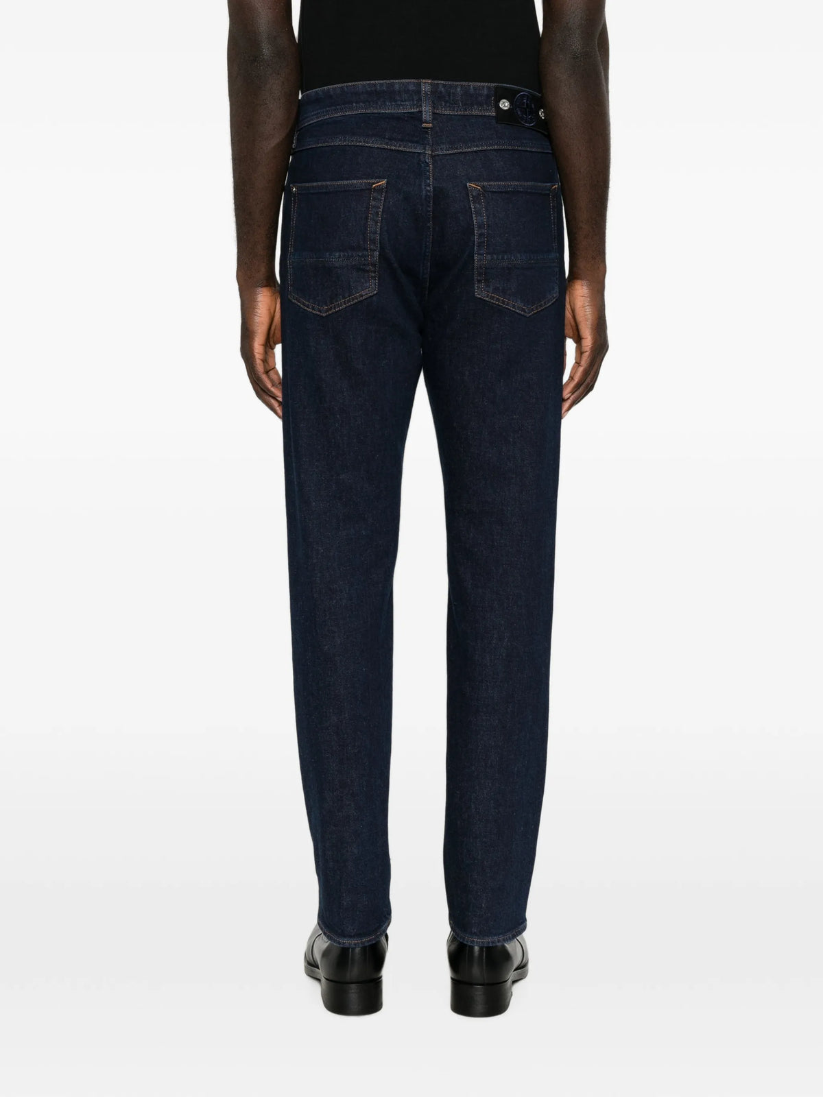 logo-patch straight-leg jeans