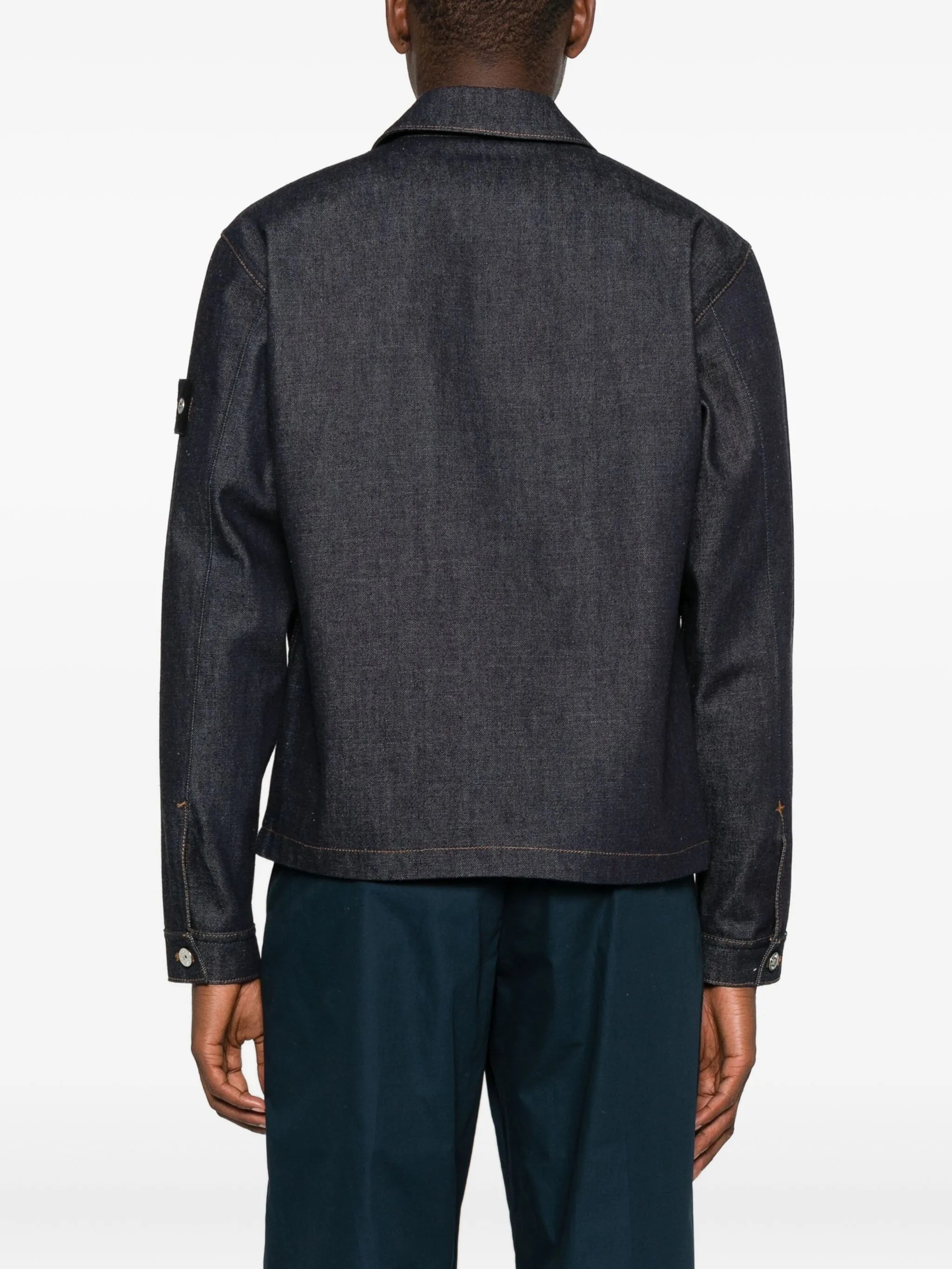 Compass-badge denim jacket