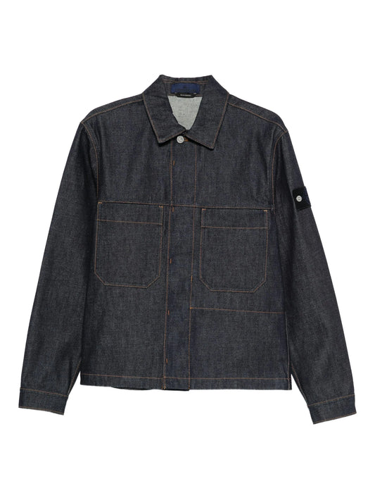 Compass-badge denim jacket