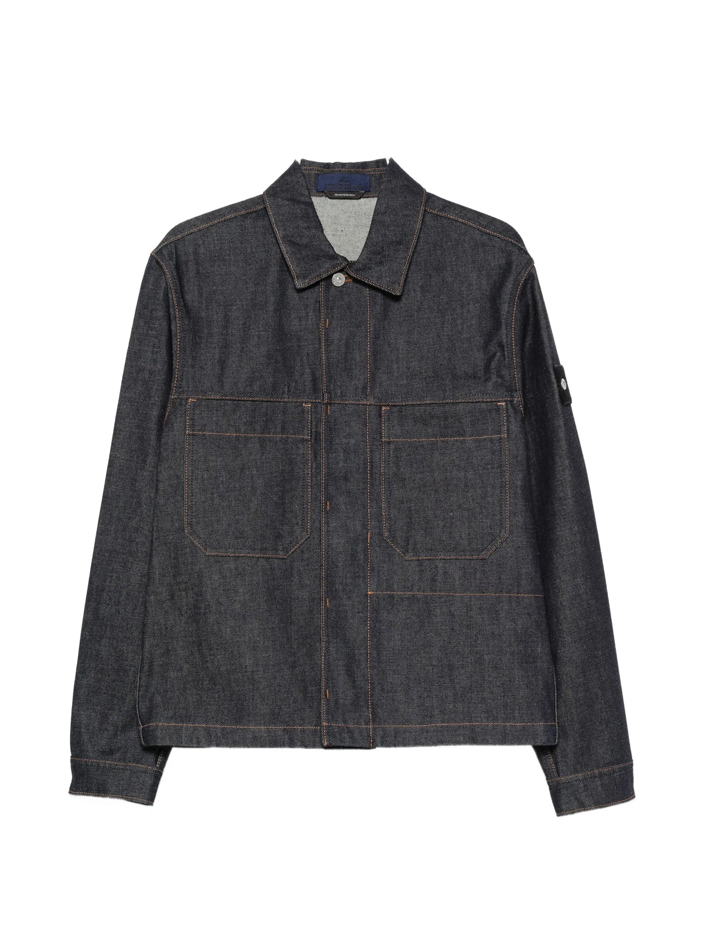 Compass-badge denim jacket