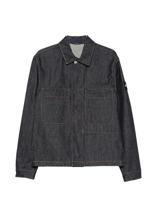 Compass-badge denim jacket