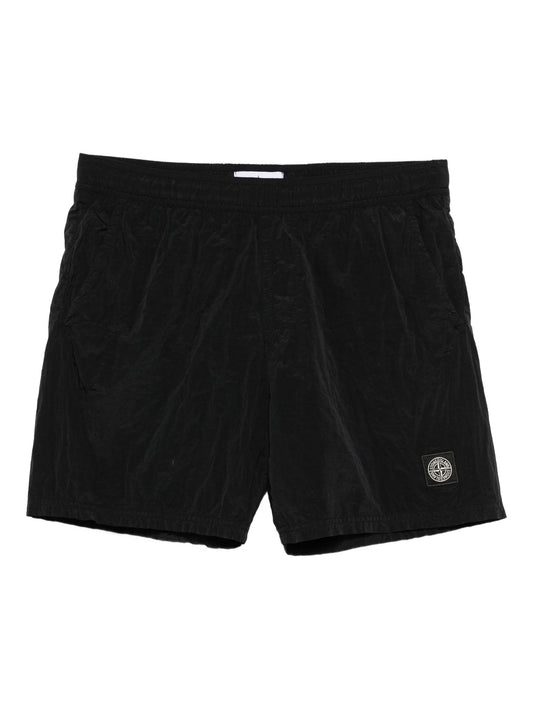 Compass-patch swim shorts