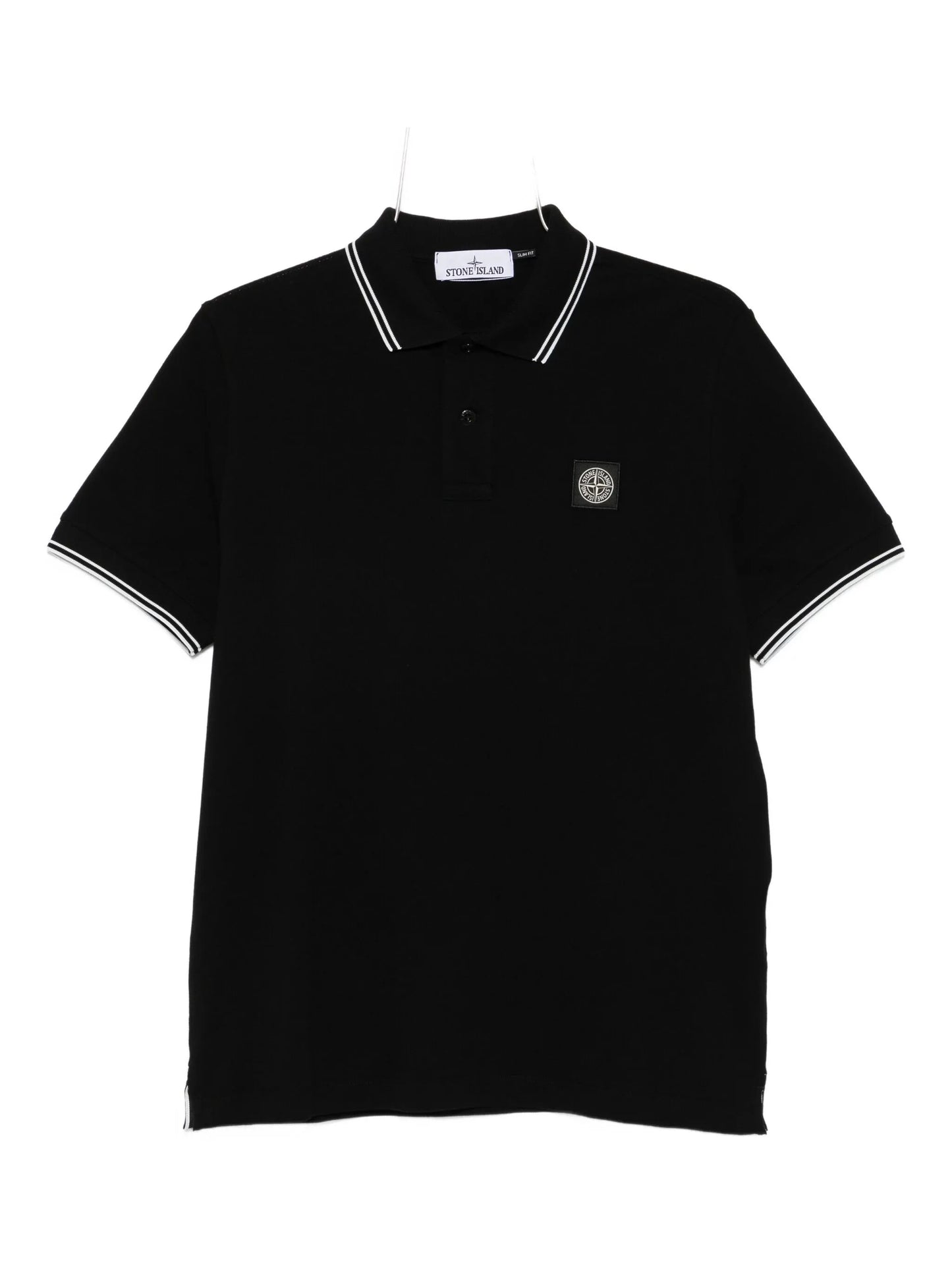 Compass-patch polo shirt