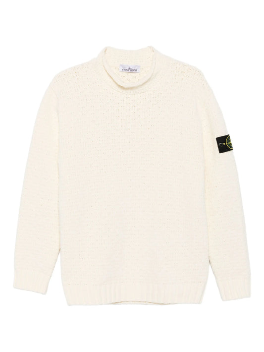 Compass-badge sweater
