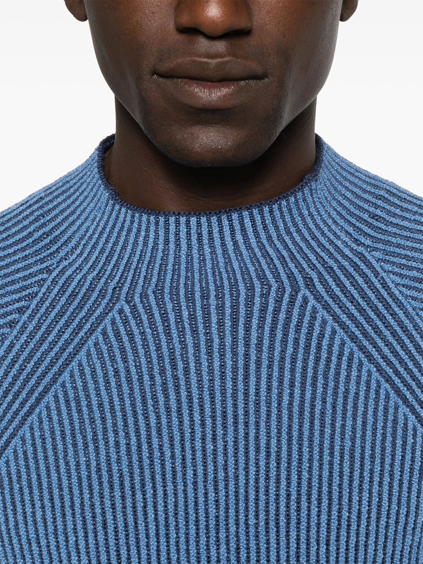 ribbed crew-neck sweater