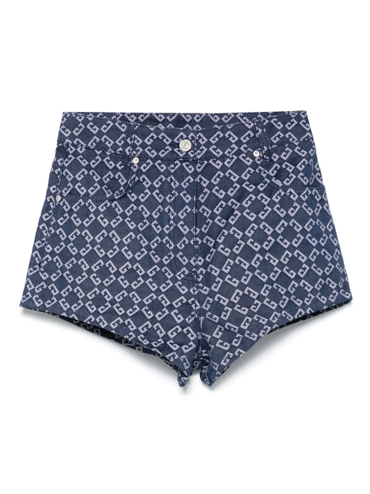 Monogram 72 denim shorts