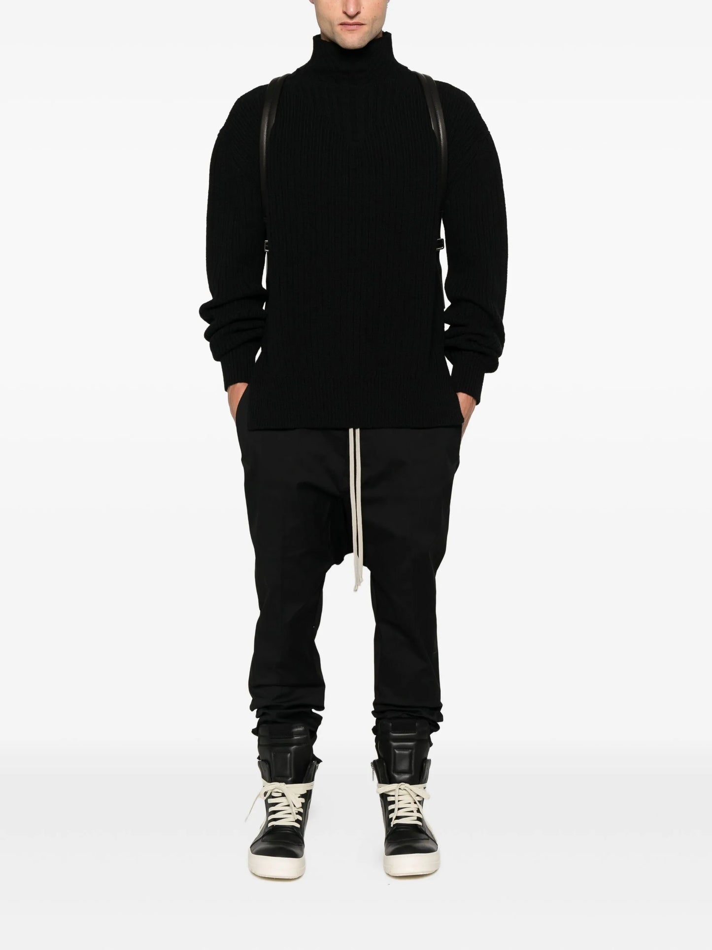 high-neck sweater
