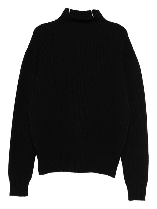 high-neck sweater