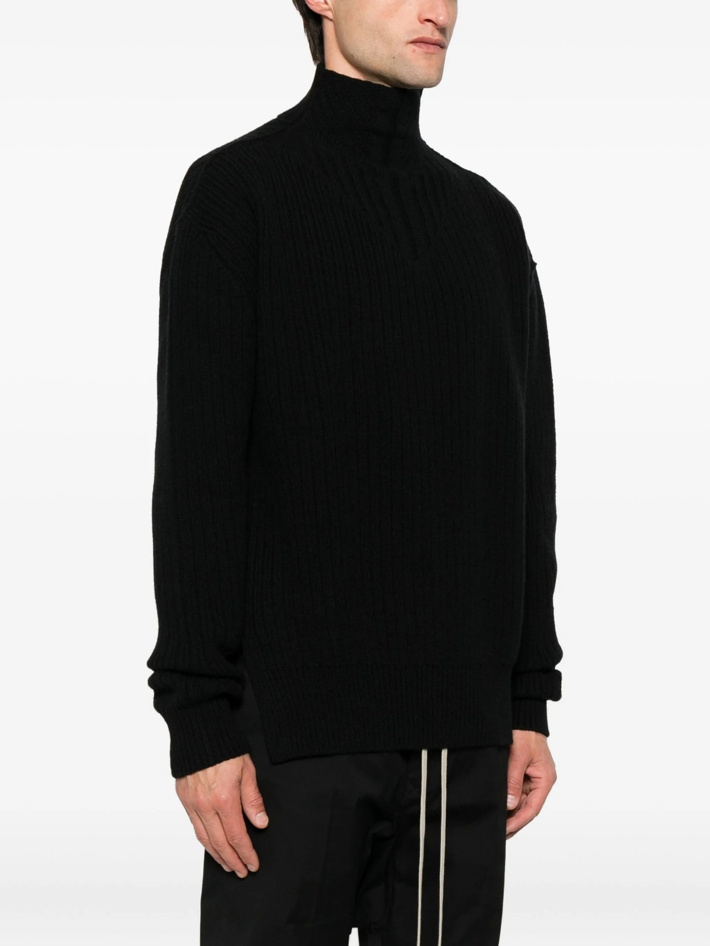 high-neck sweater