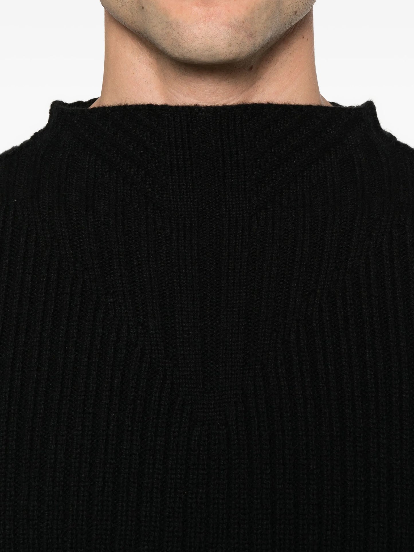 mock-neck sweater
