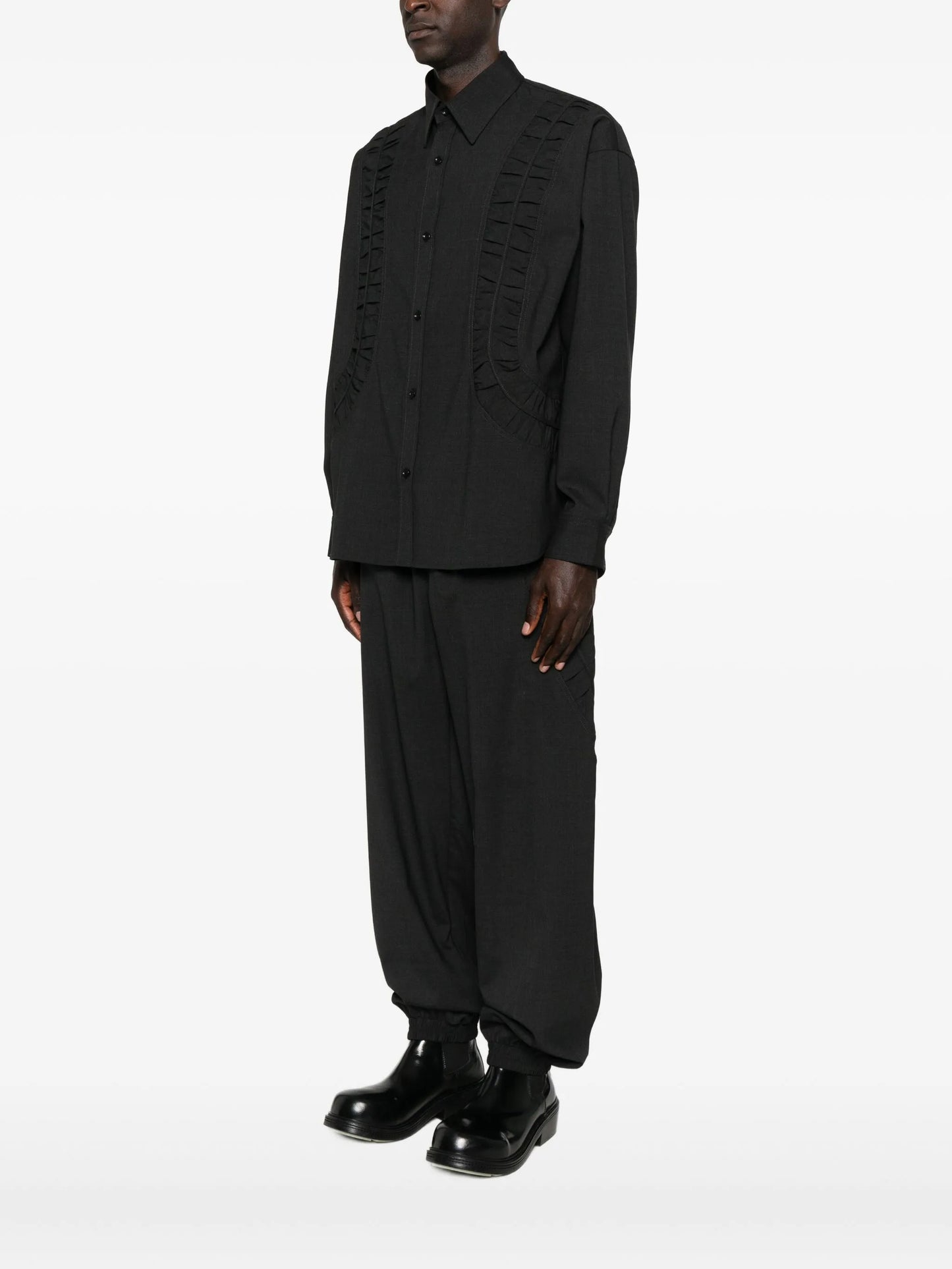 ruched-panel shirt
