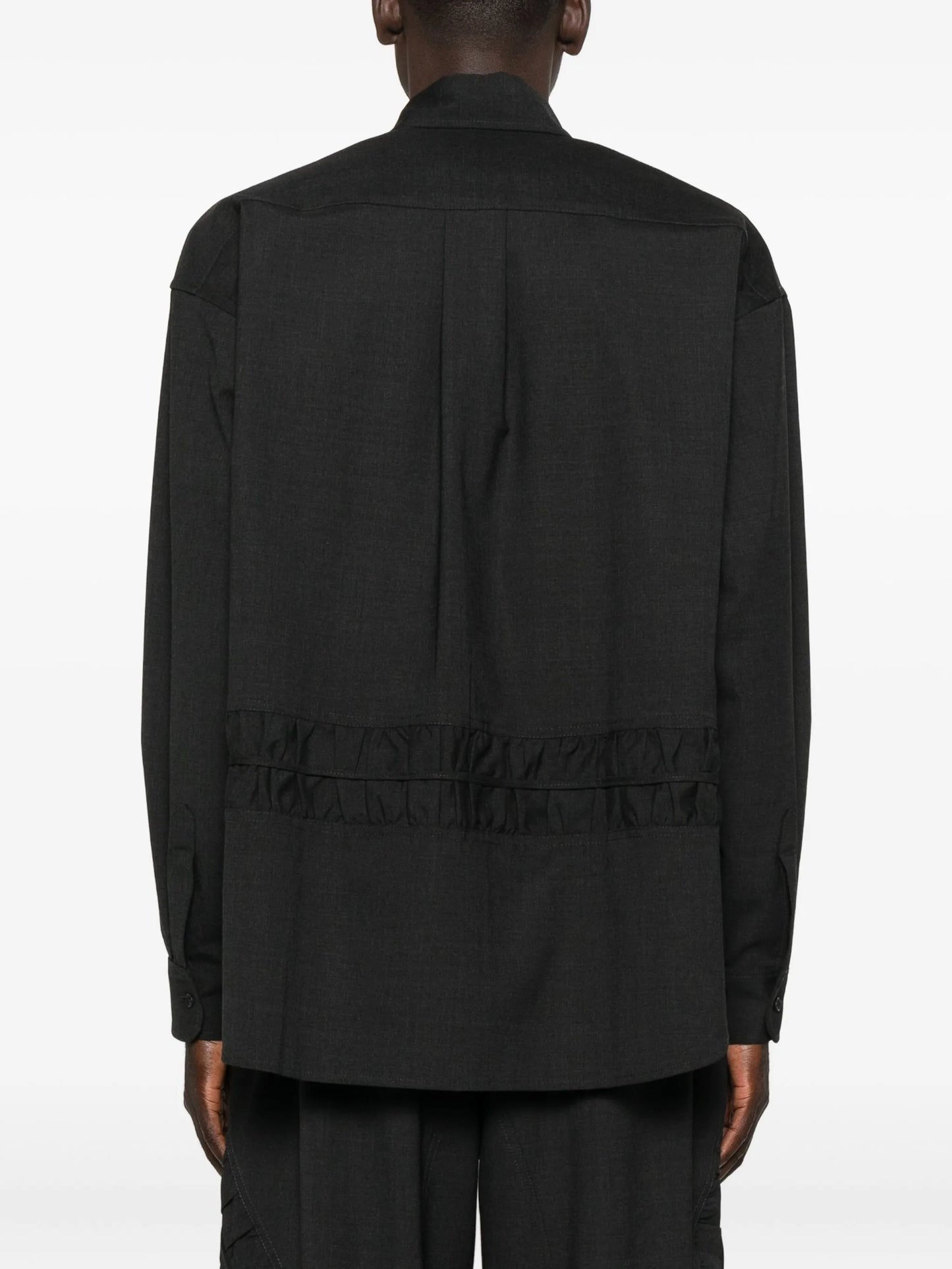 ruched-panel shirt