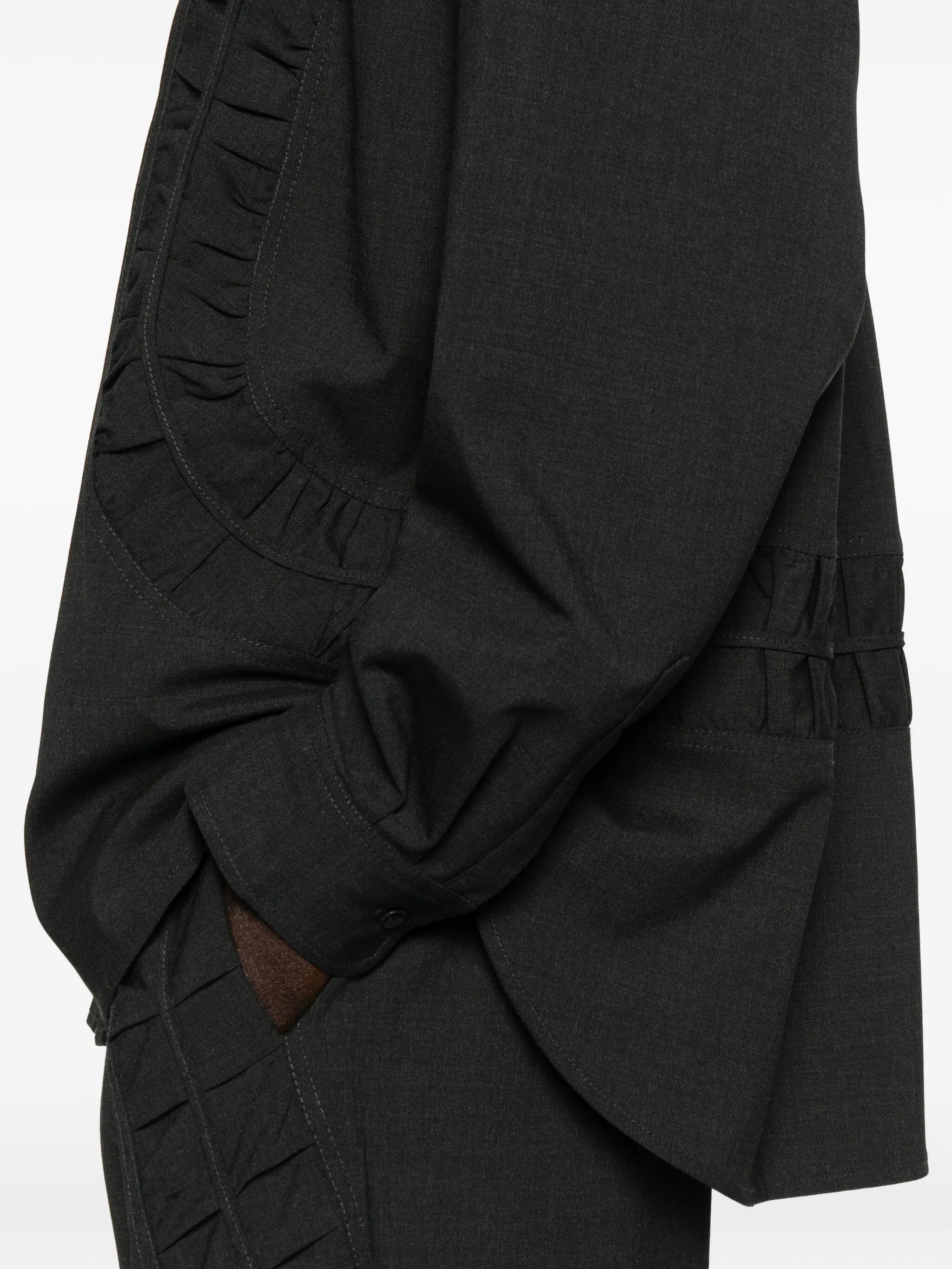 ruched-panel shirt