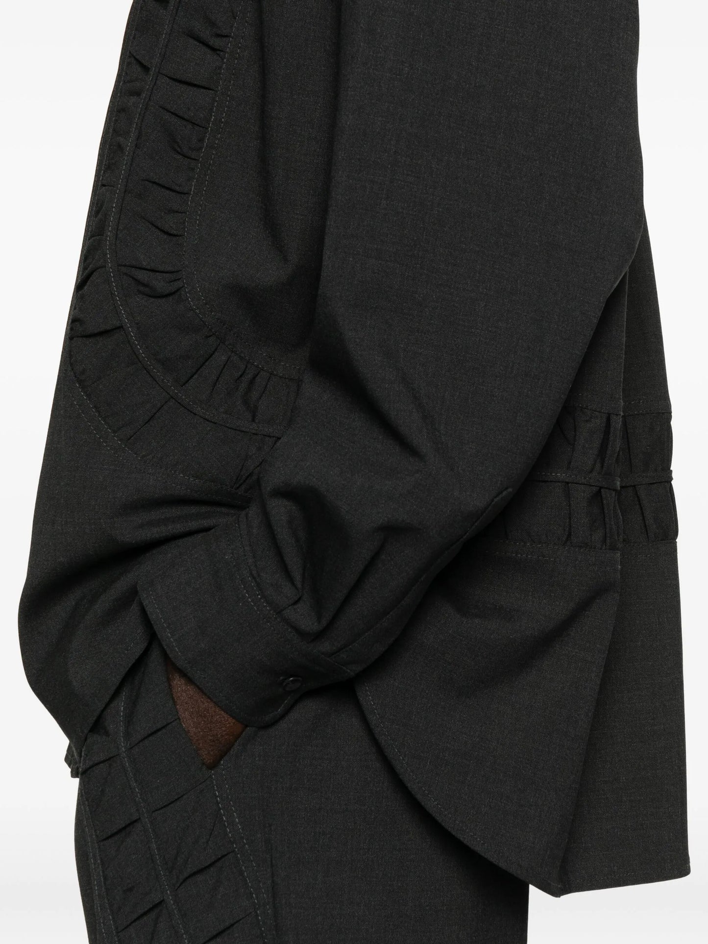 ruched-panel shirt