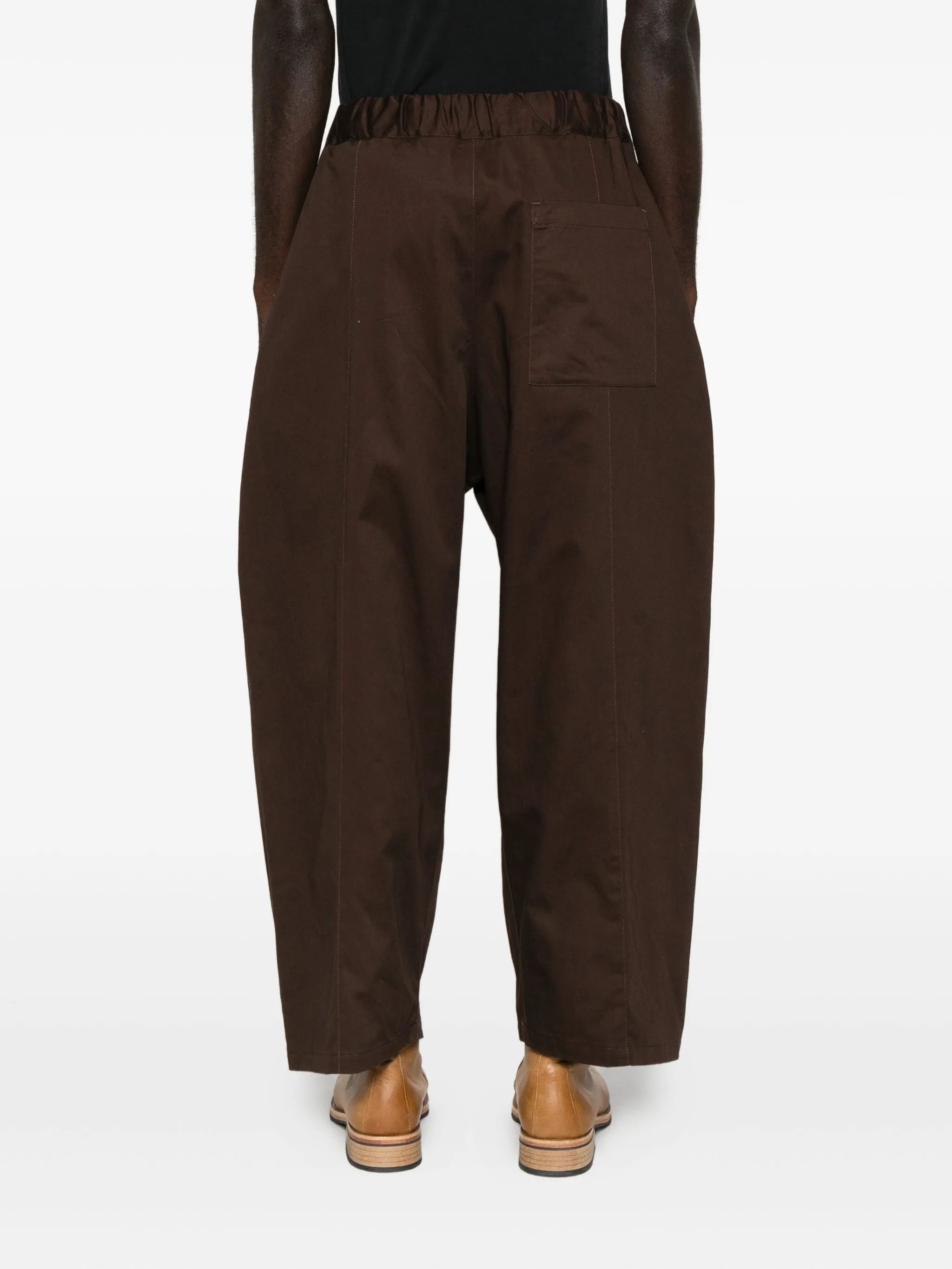 box-pleat elasticated-waist pants