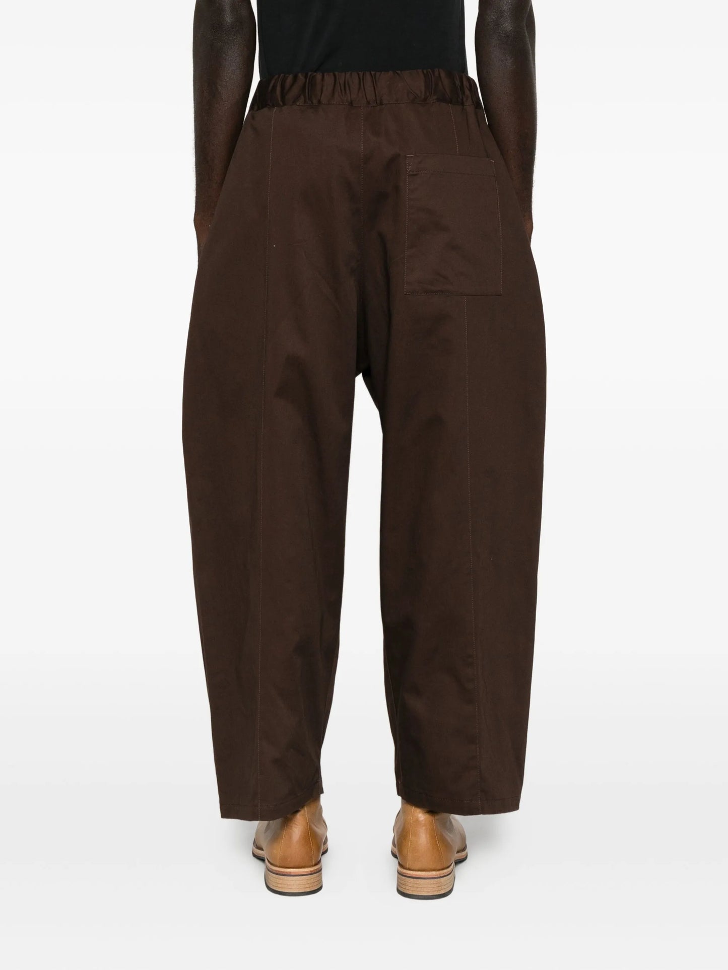 box-pleat elasticated-waist pants
