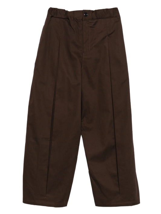 box-pleat elasticated-waist pants