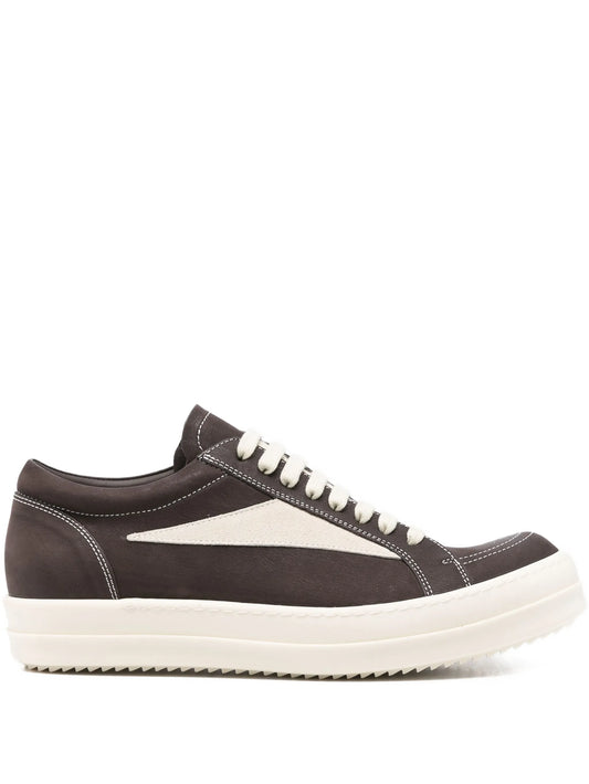 leather low-top sneakers