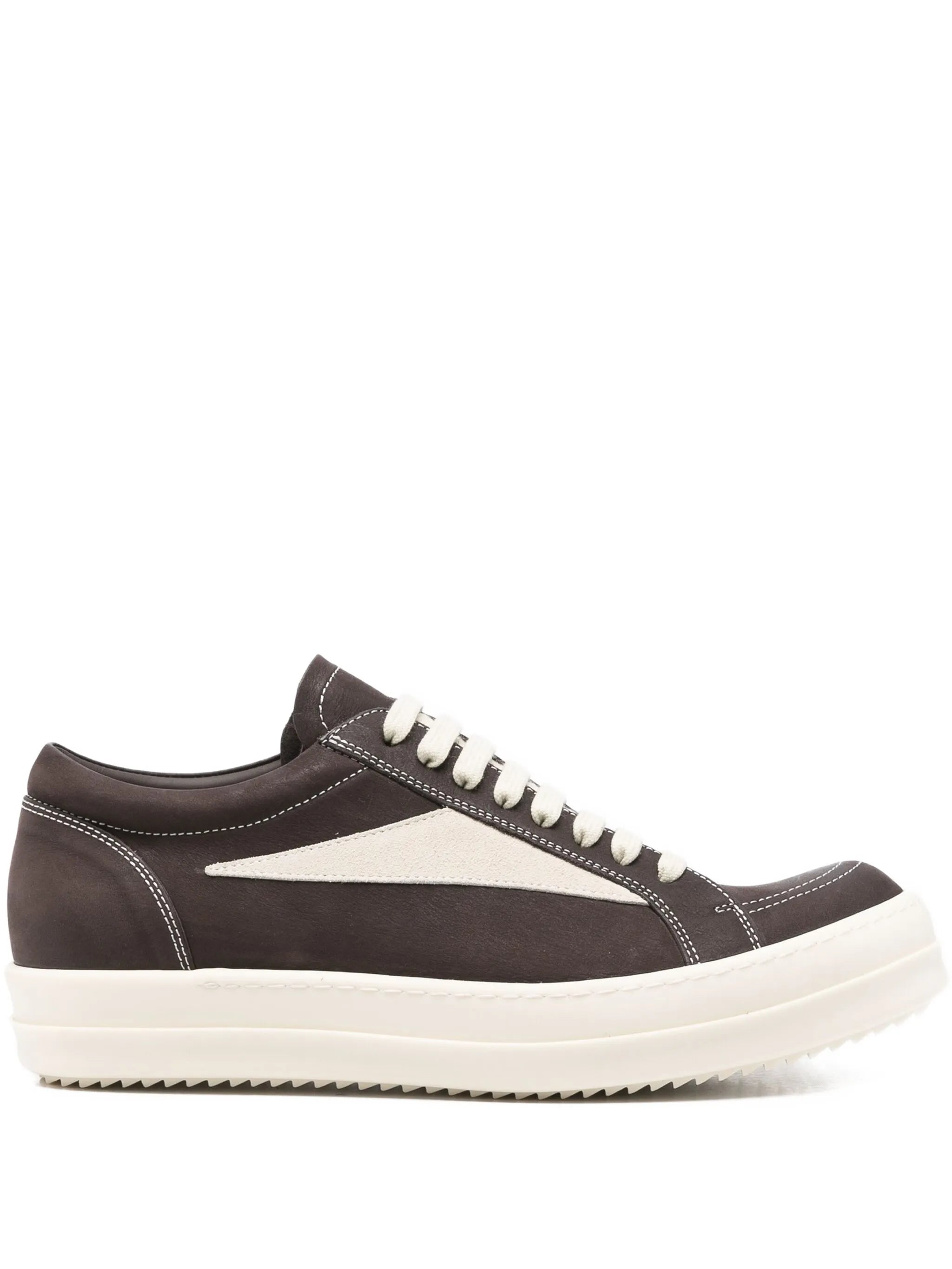 leather low-top sneakers