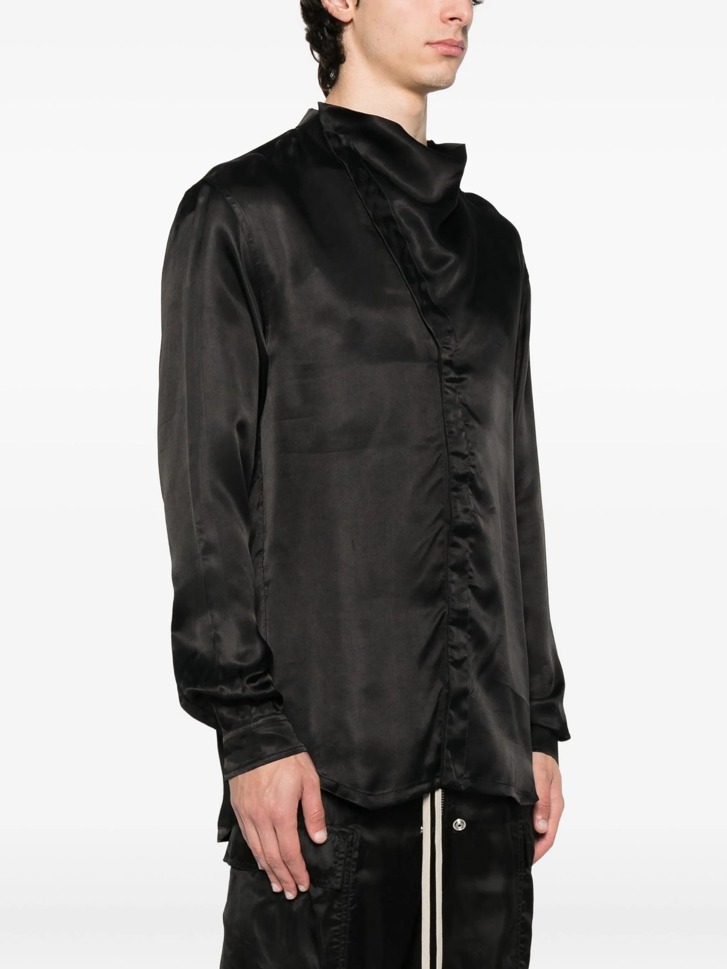 cowl-neck shirt