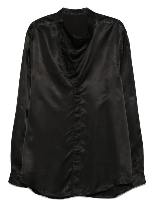 cowl-neck shirt