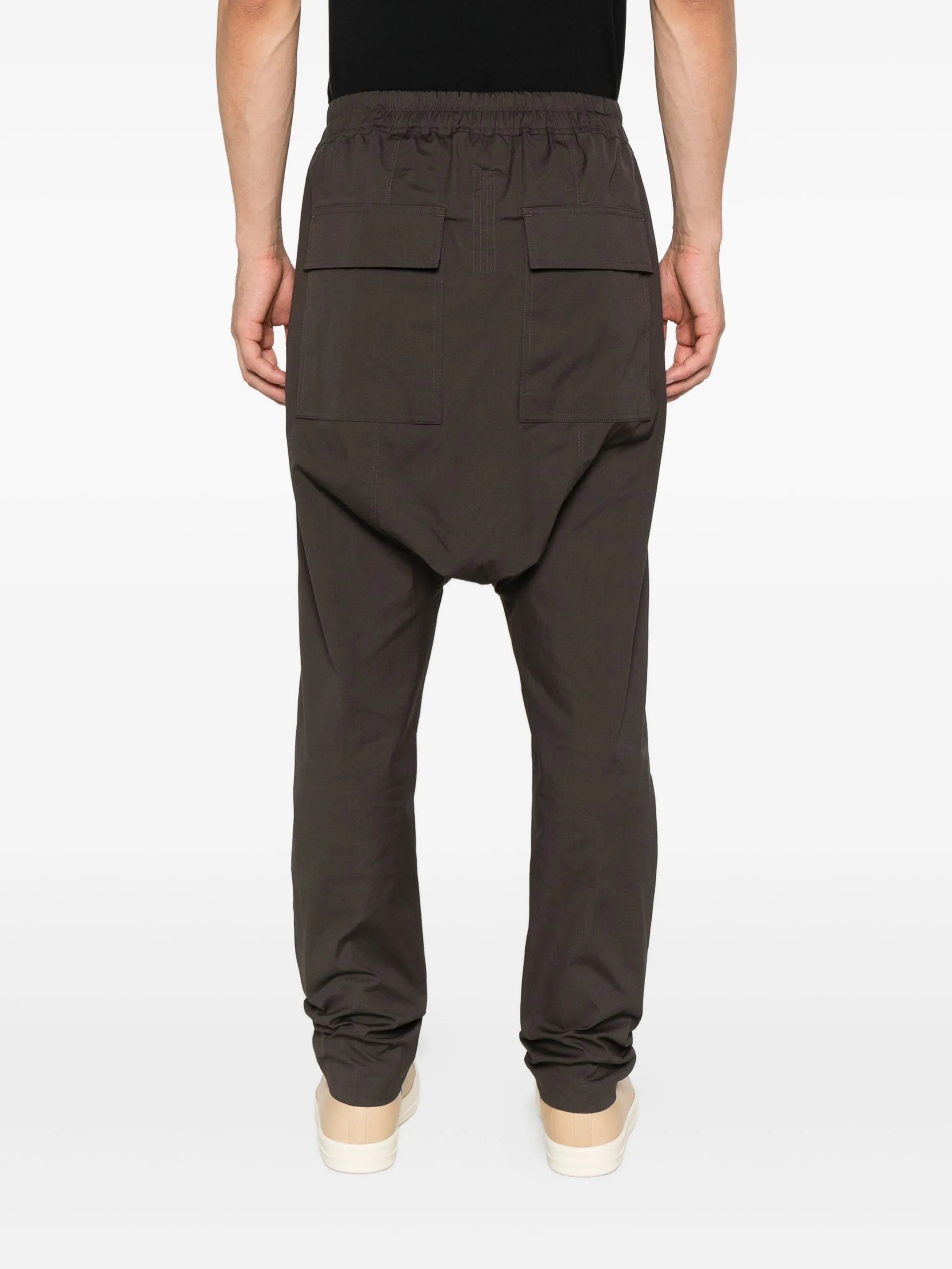 drawstring straight-leg trousers