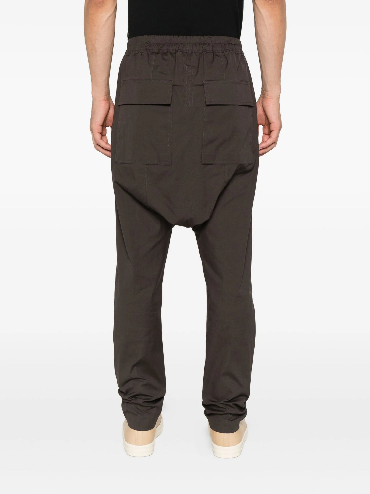 drawstring straight-leg trousers