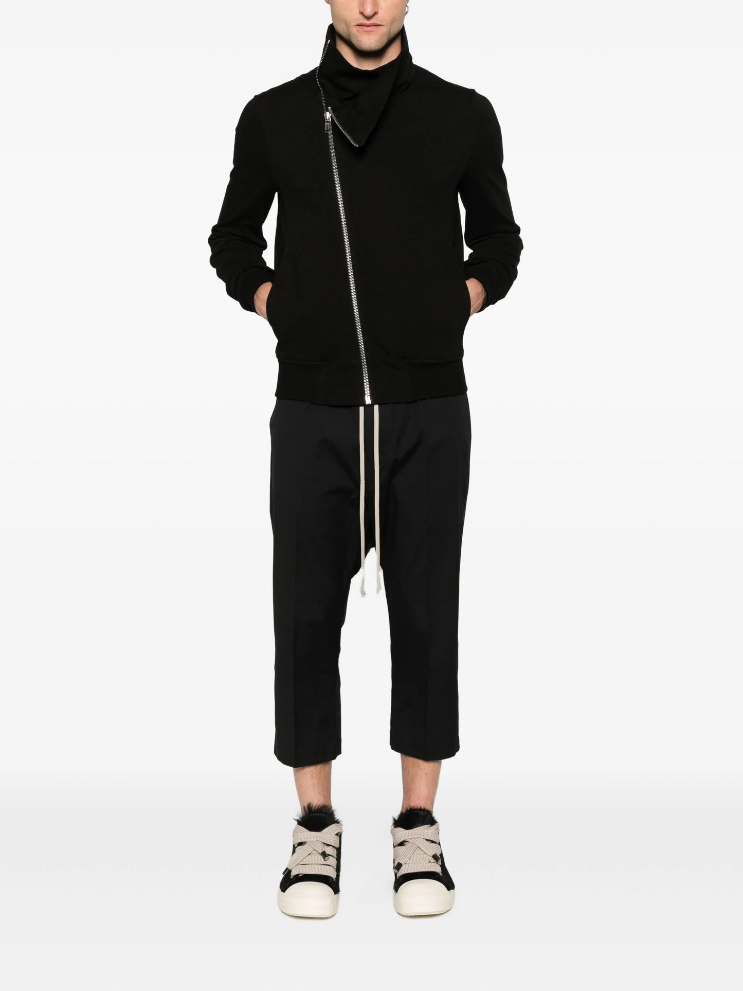 drawstring cropped trousers