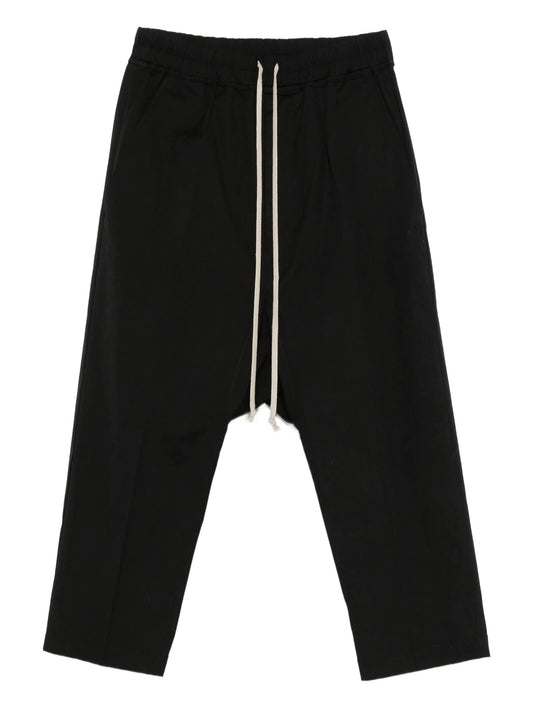 drawstring cropped trousers