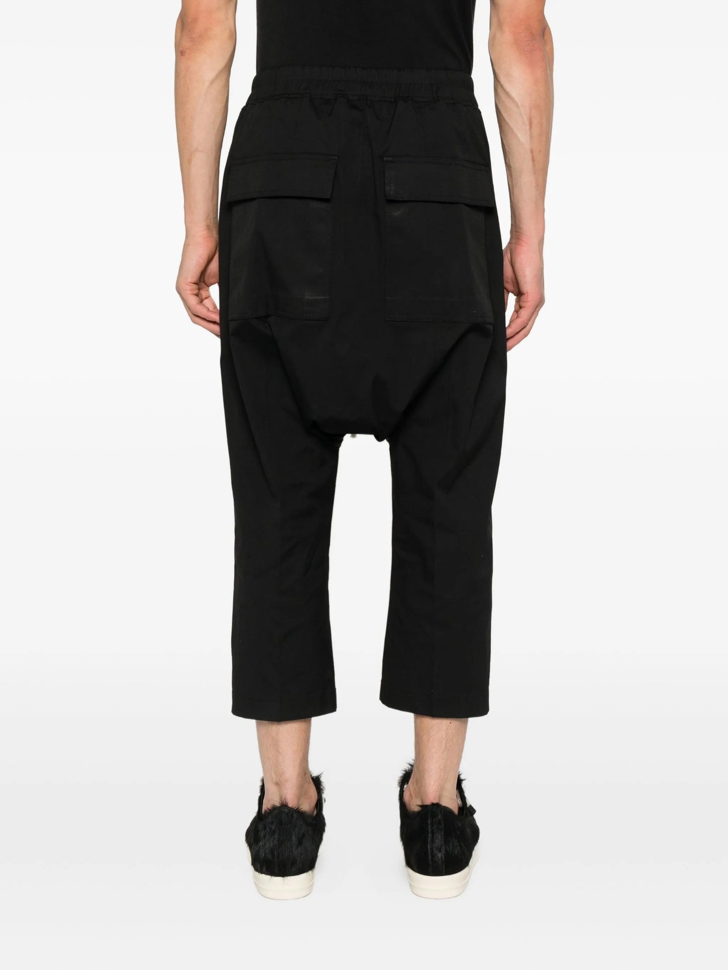 drawstring cropped trousers
