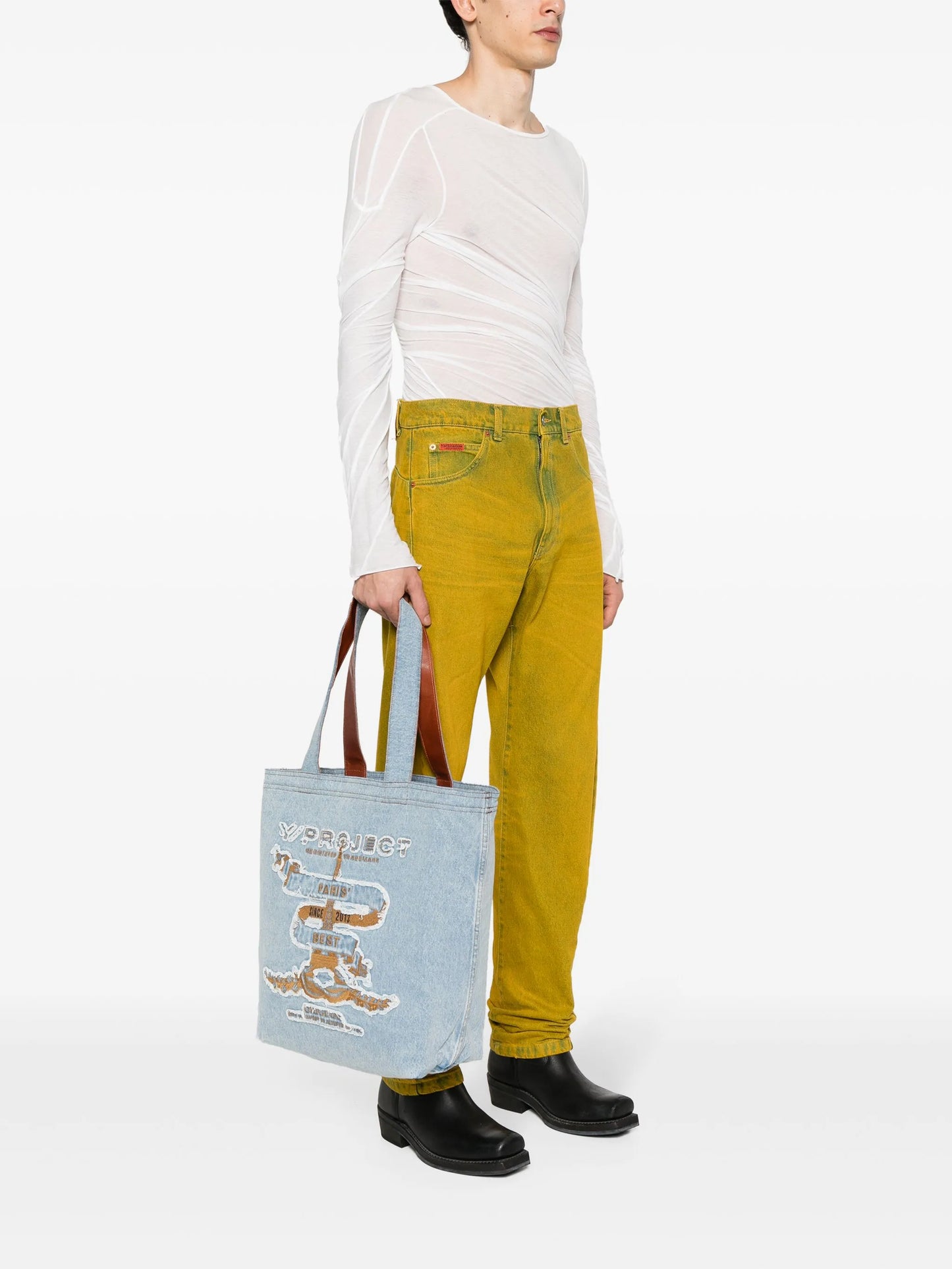 Paris' Best denim tote bag