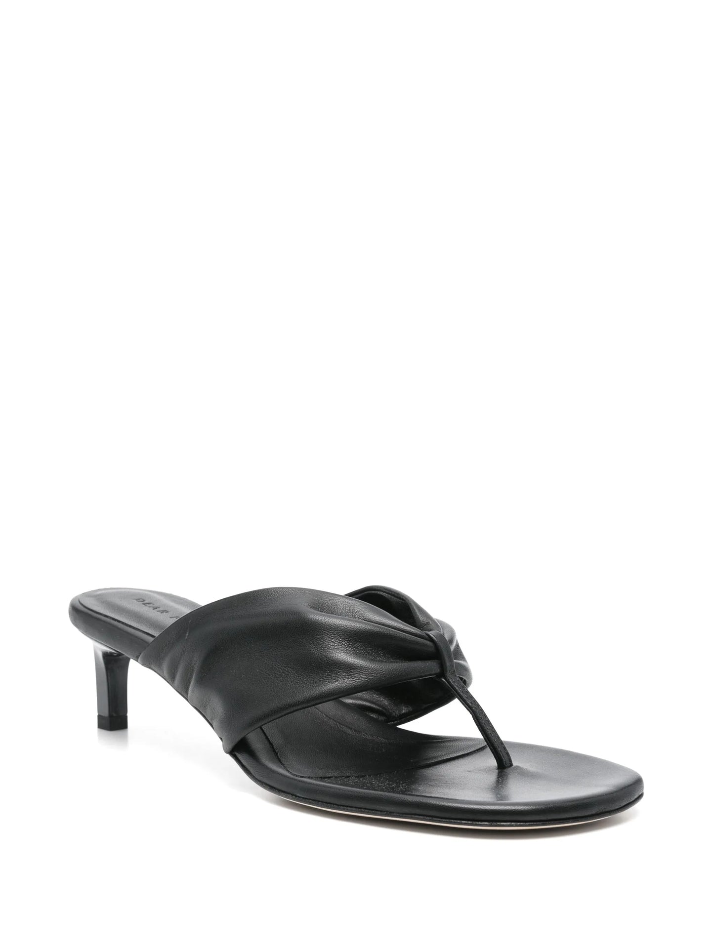 Wrap thong-strap leather sandals