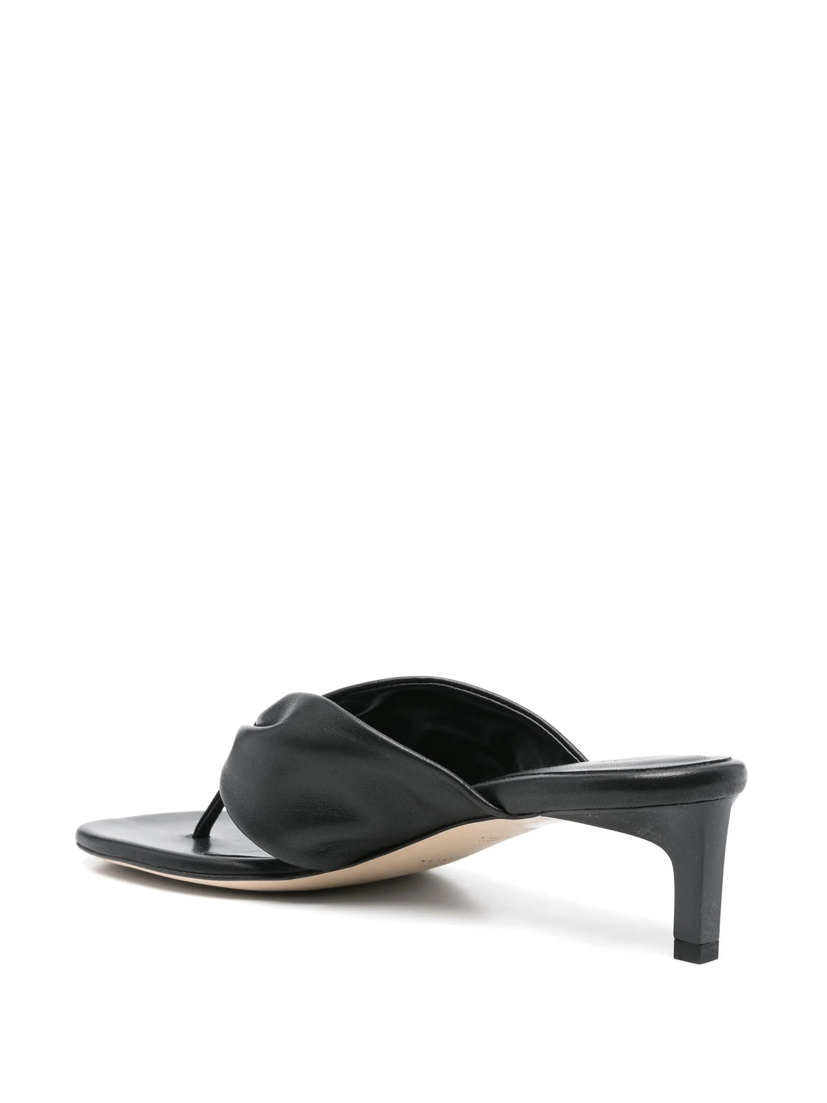 Wrap thong-strap leather sandals