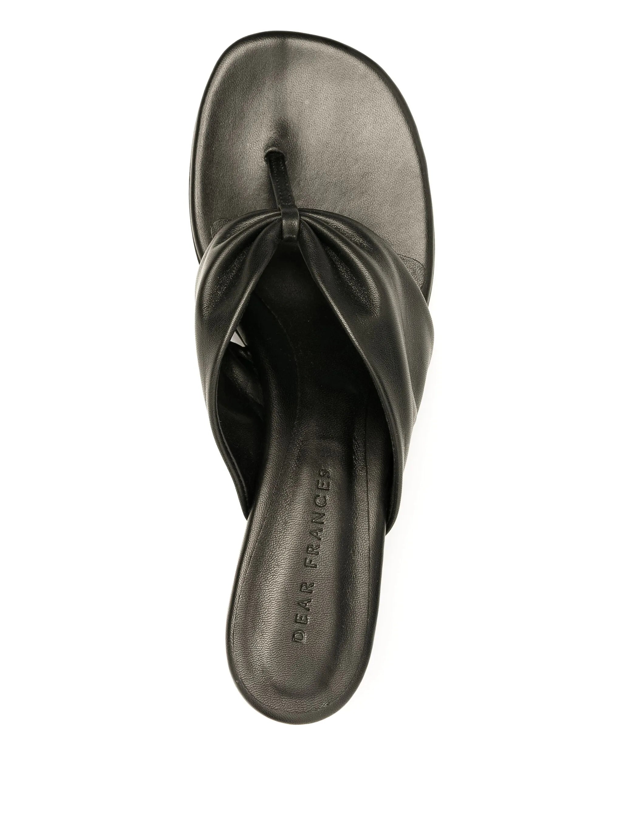 Wrap thong-strap leather sandals