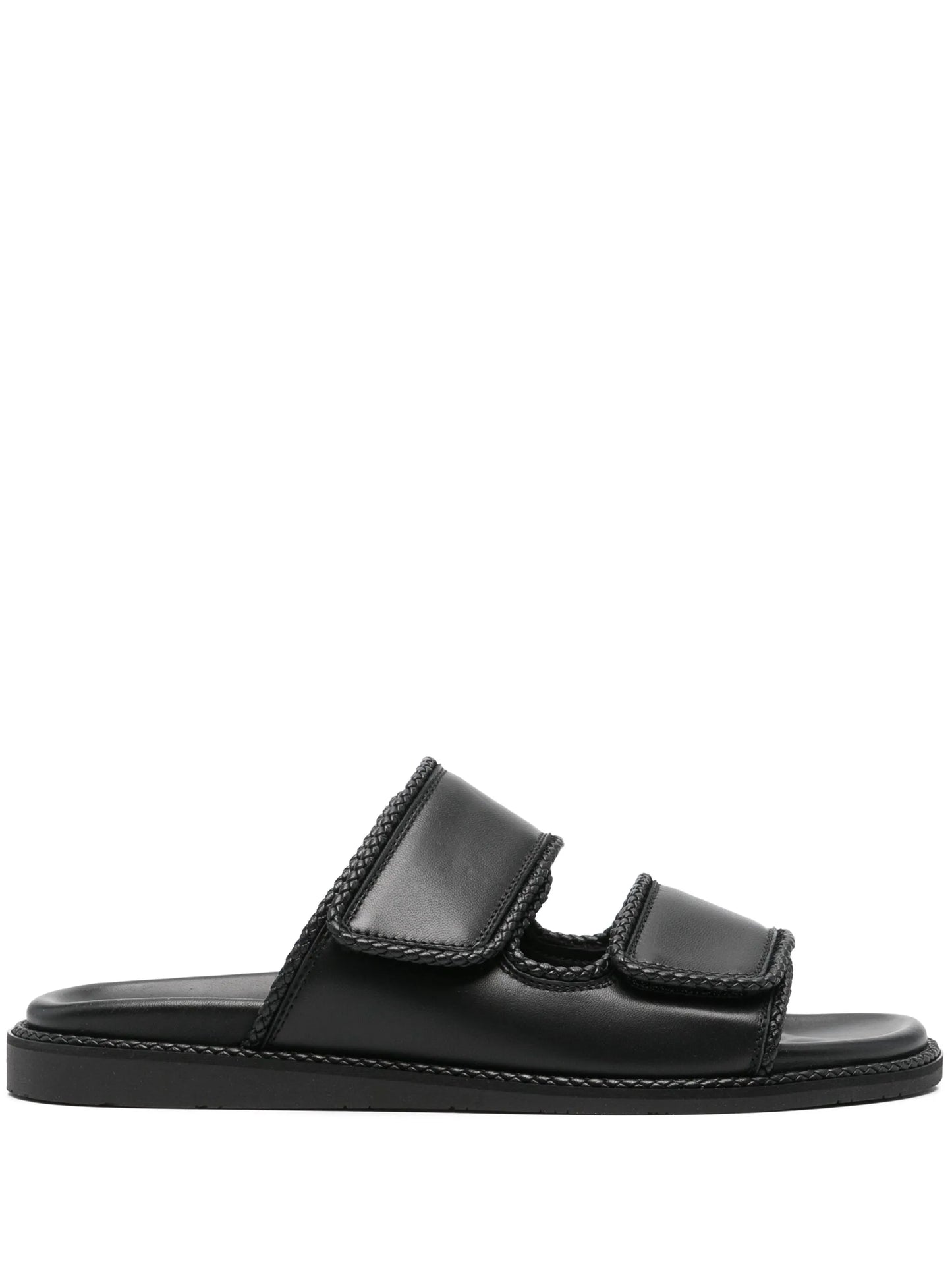 braided leather sandals