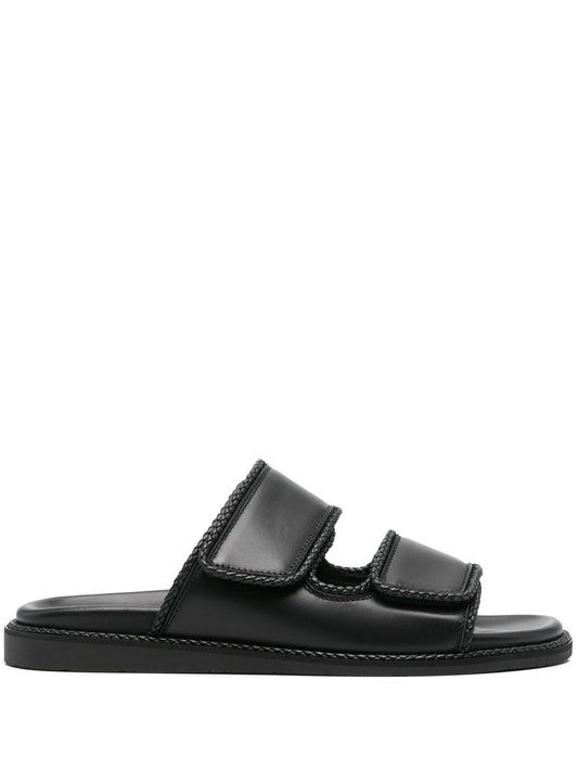 braided leather sandals