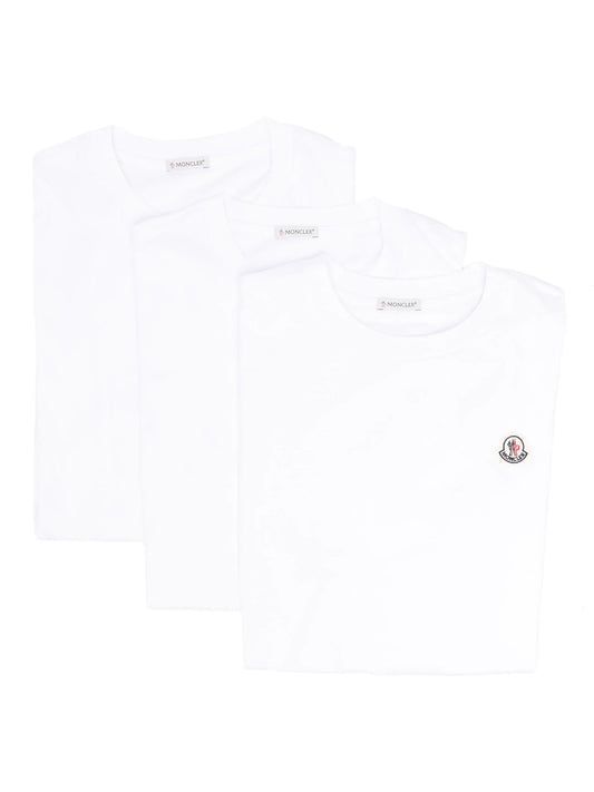 logo-appliqué T-shirts (pack of three)