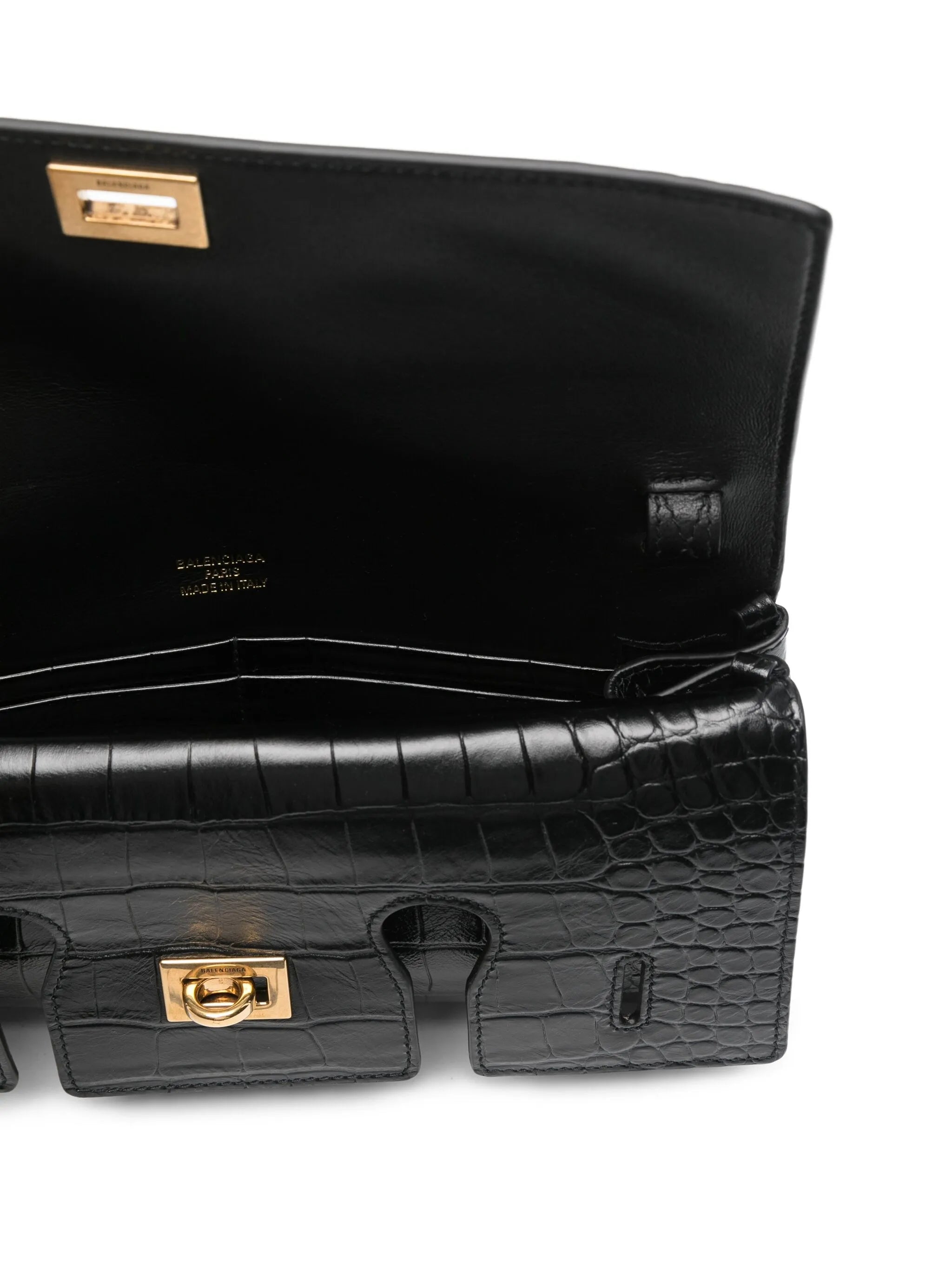 embossed-crocodile cross body bag