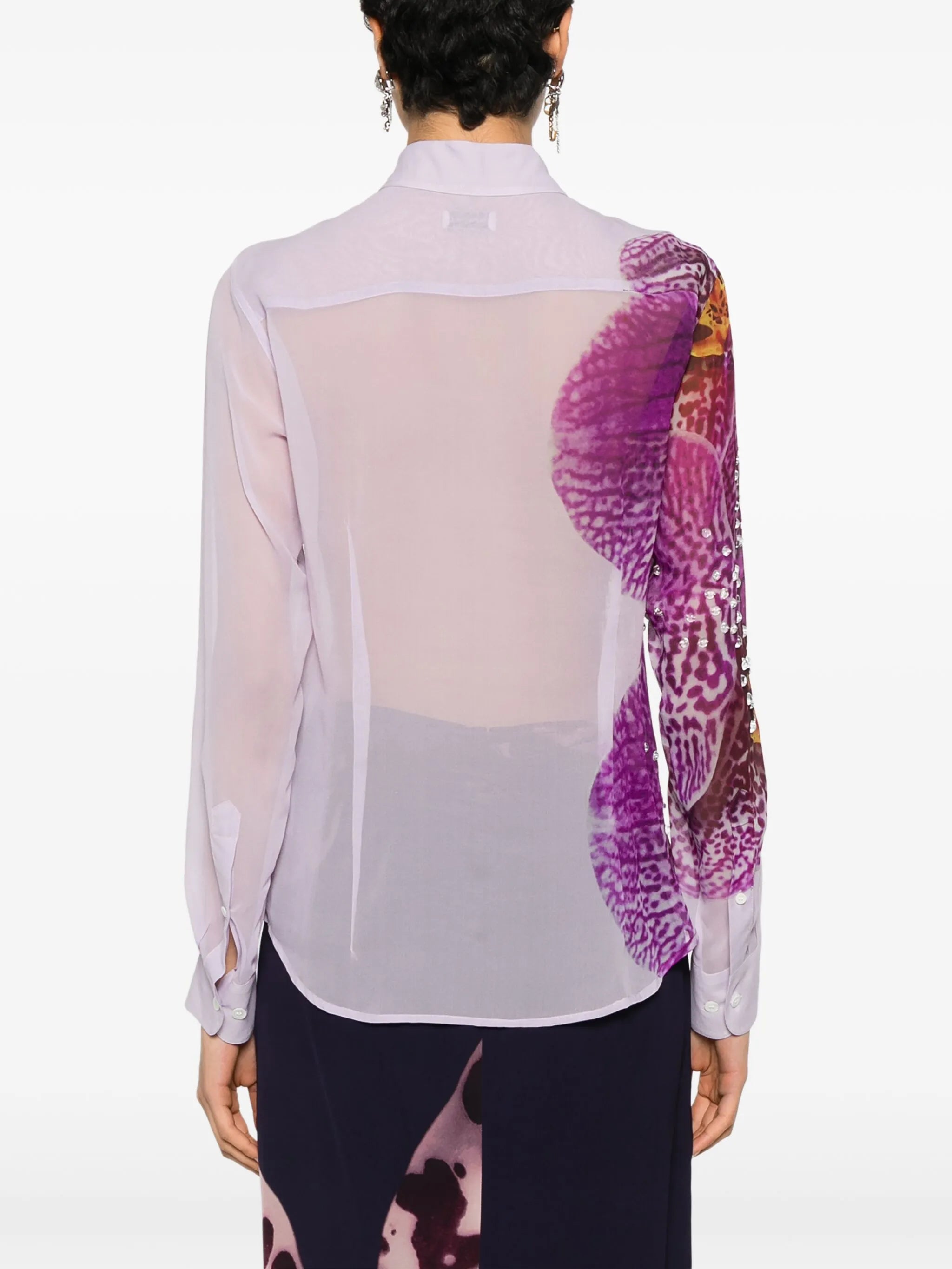 floral-print shirt