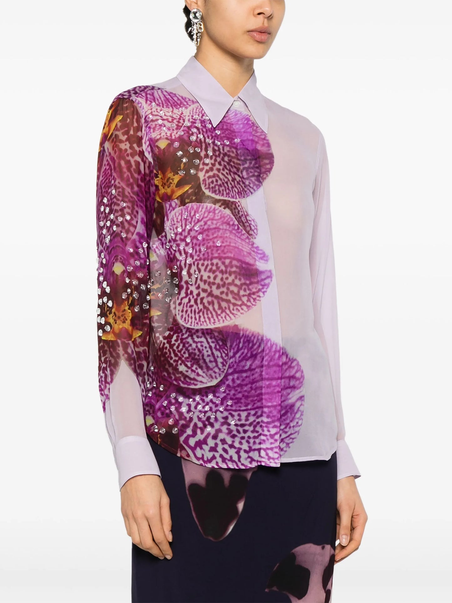 floral-print shirt