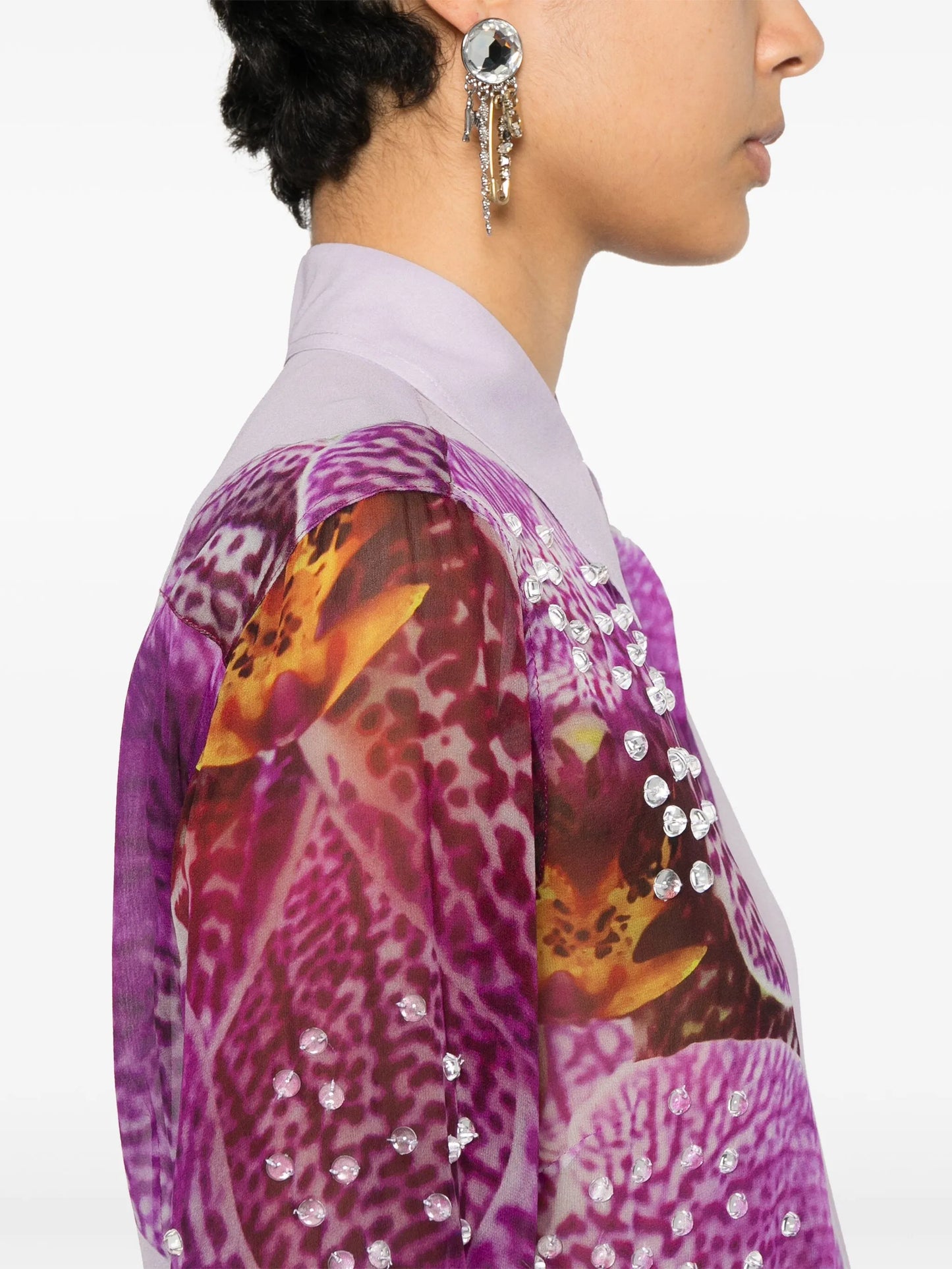 floral-print shirt