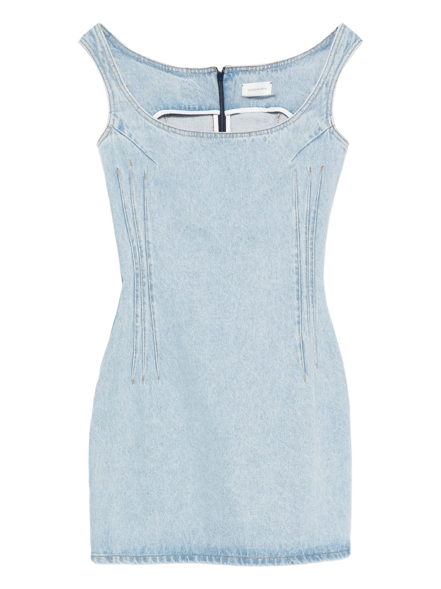 denim mini dress